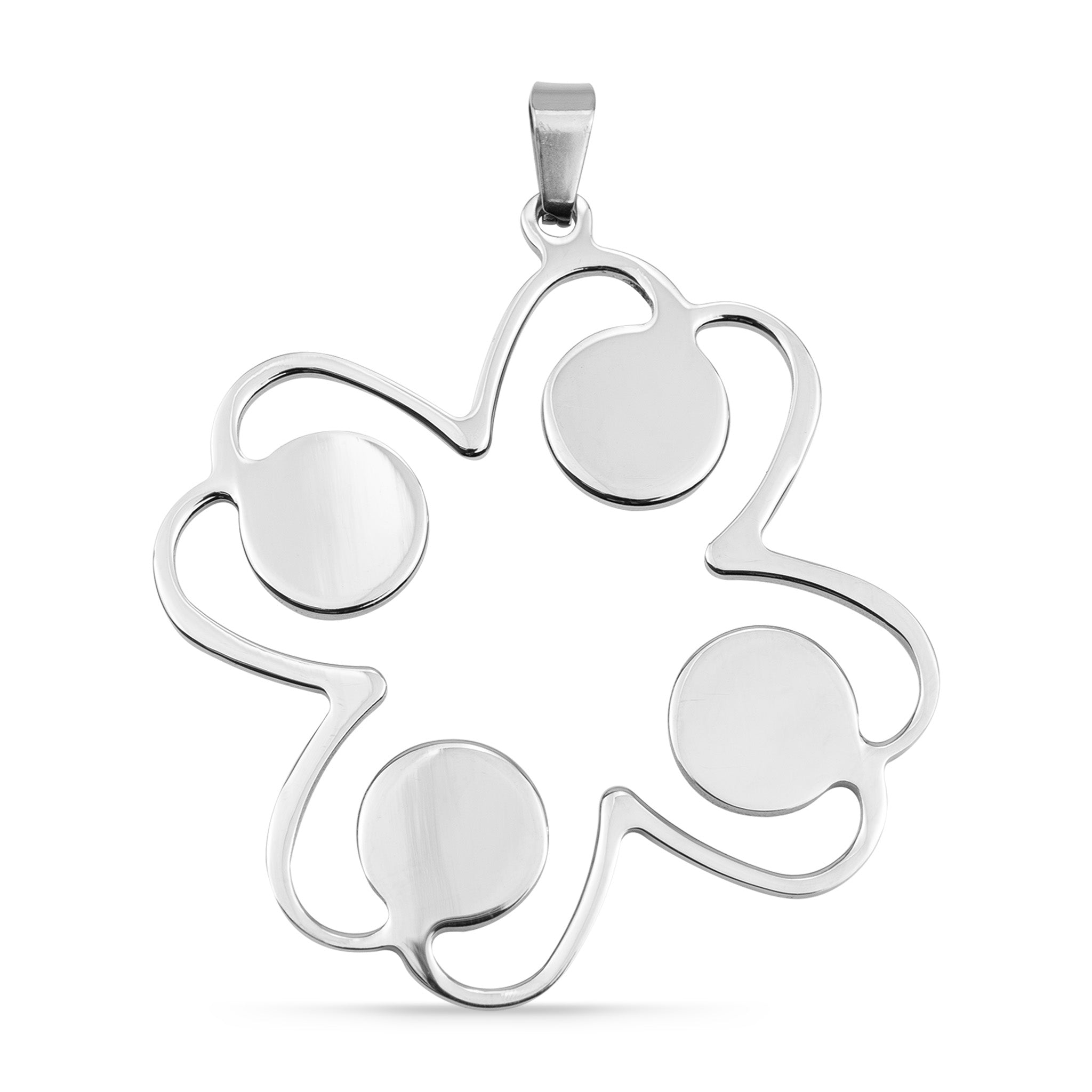 Cutout 4 Leaf Clover Stainless Steel Pendant / PDJ3327、mySite、dreamappss