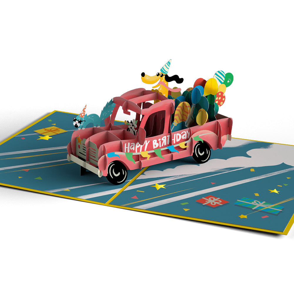 Birthday Truck Pop-Up Card、mySite、solidvoid