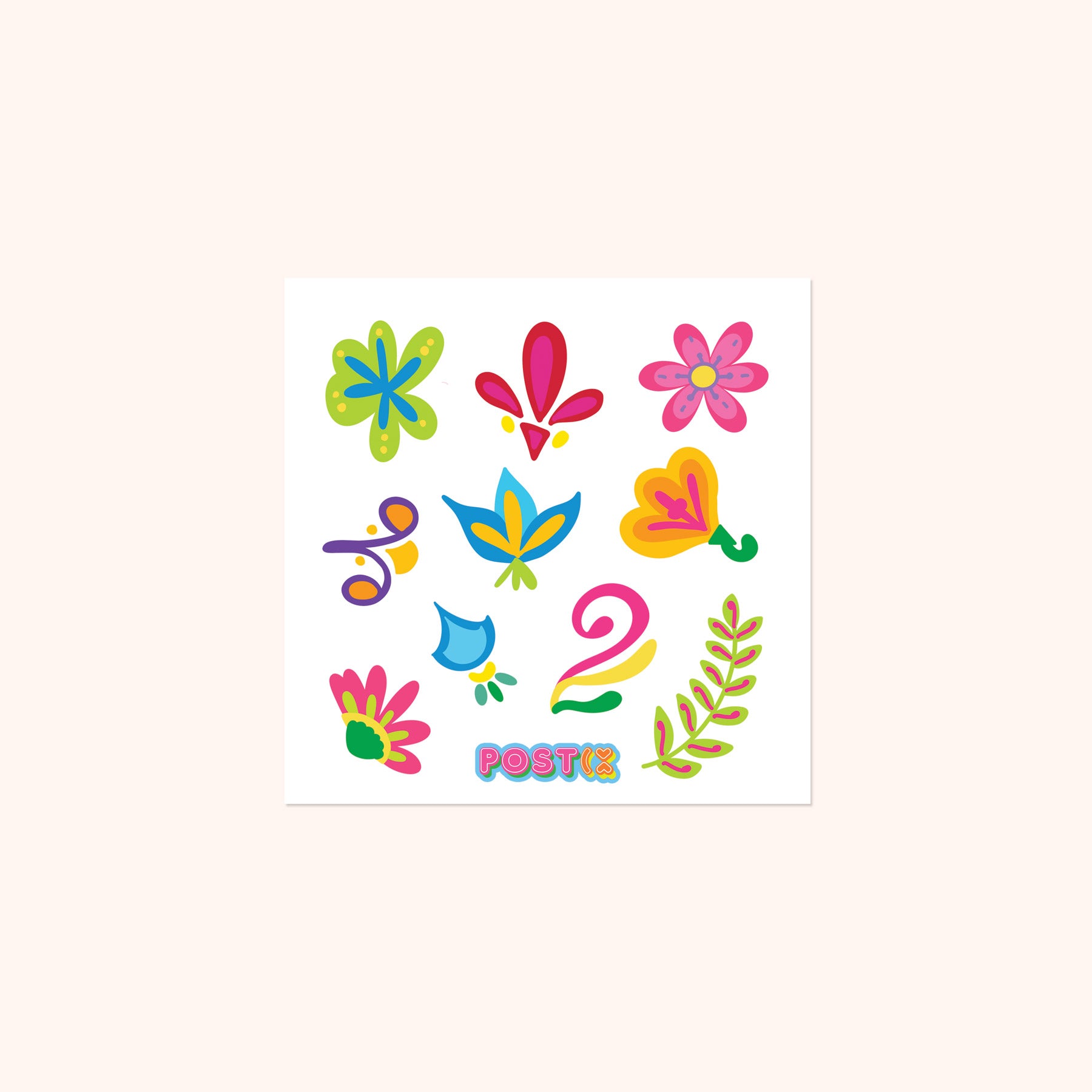  Fiesta Flowers Rub On Sticker Sheet、mySite、ghnorth