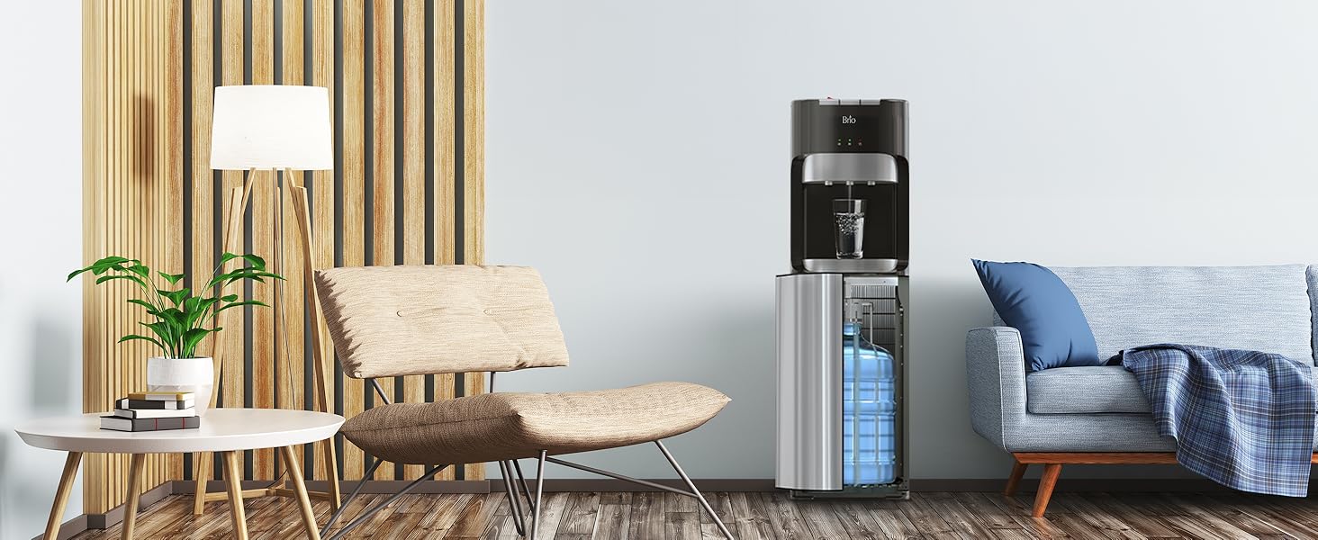 Cooler in upscale living room setting.