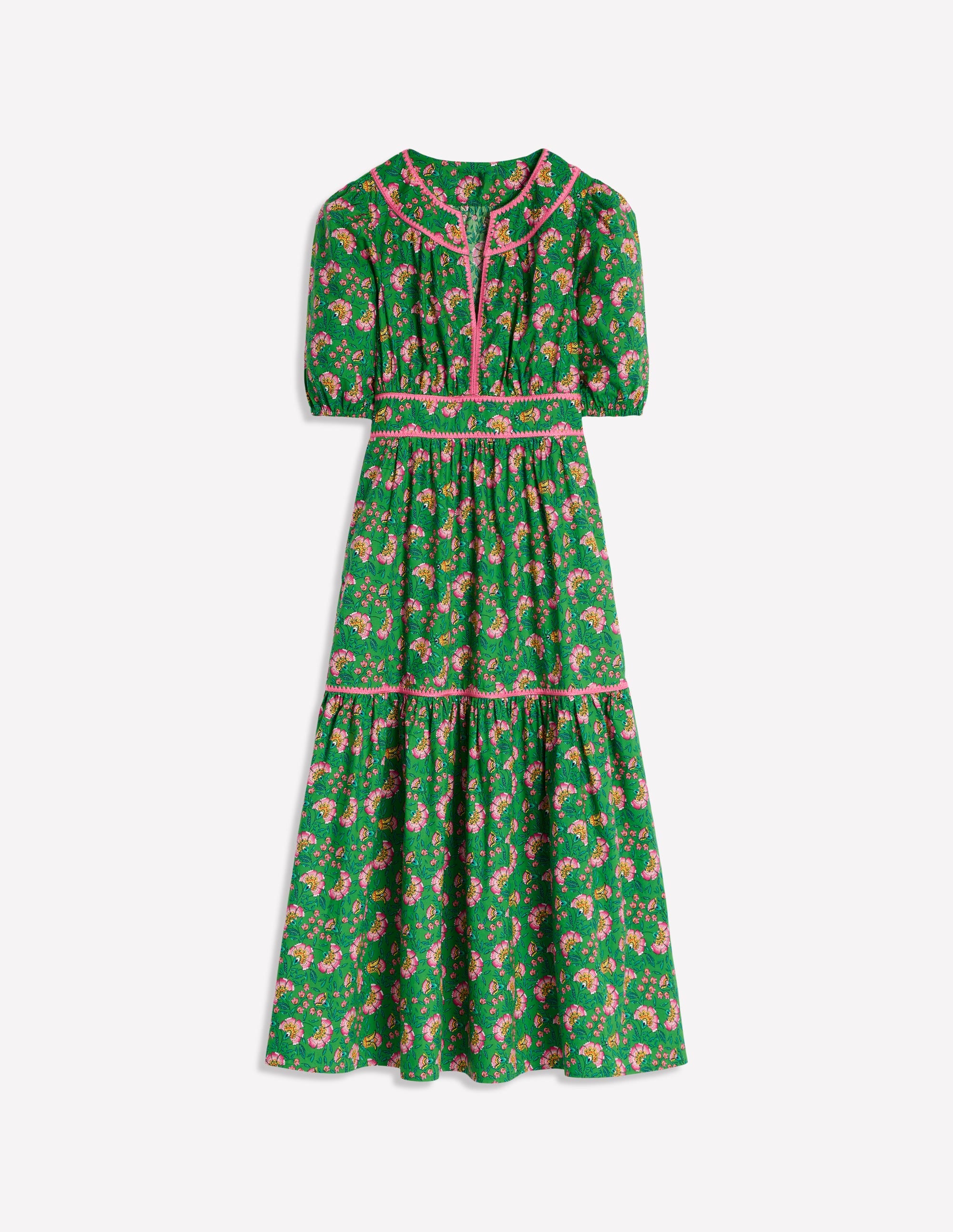  Rhea Embroidered Midi Dress-Green, Decorative Vine、mySite、ashleygrahame