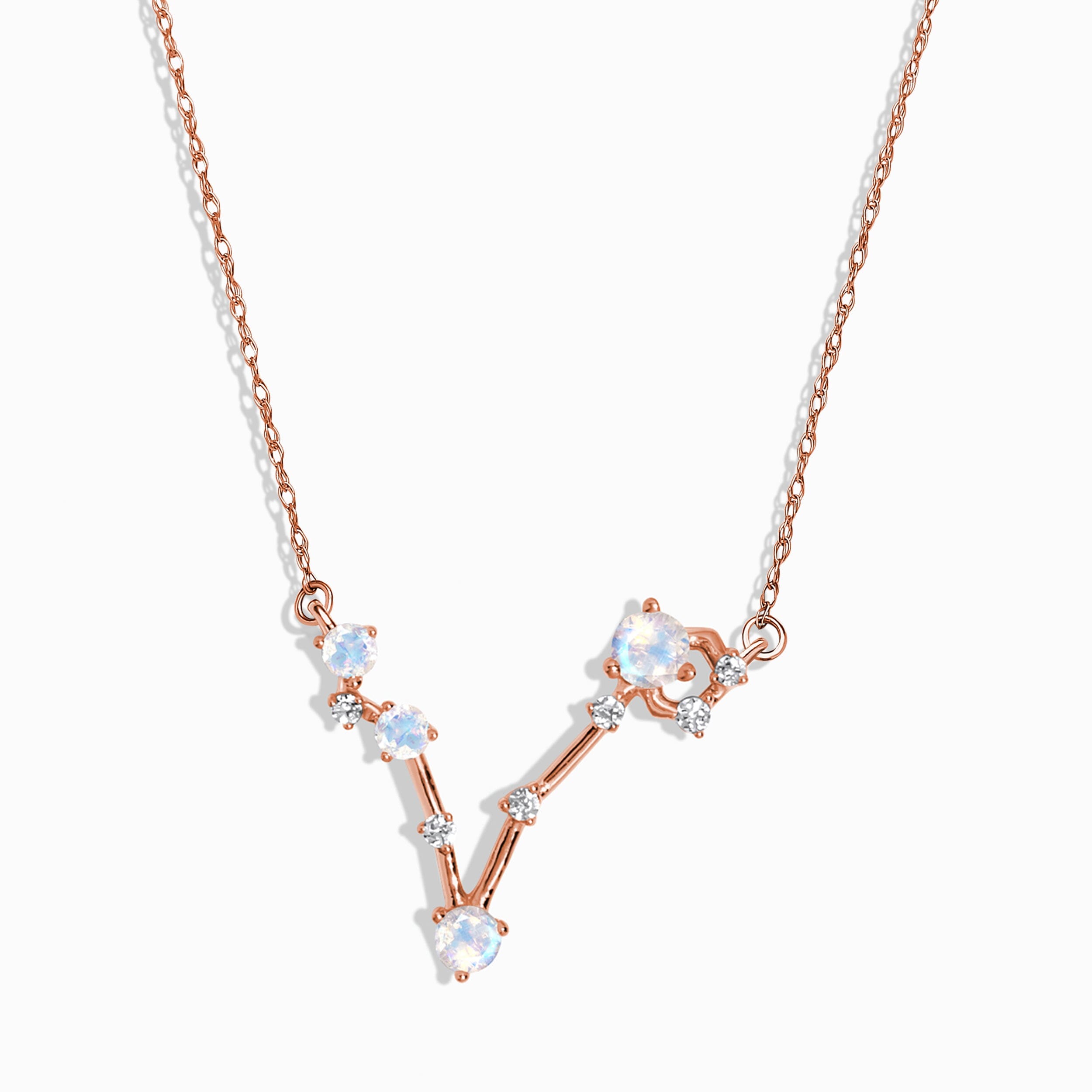 Moonstone Diamond Necklace - Pisces Zodiac Constellation、mySite、hinf8tx79