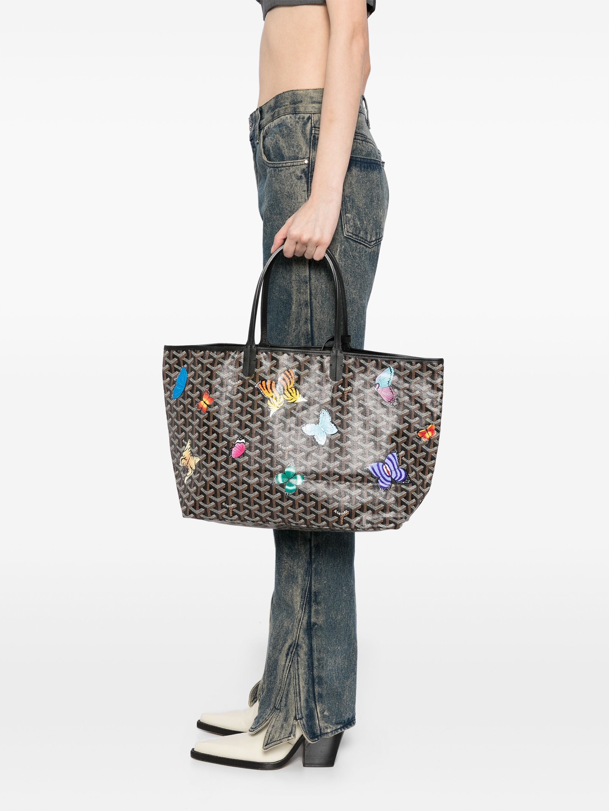 Customised Black Butterfly Monogram St Louis Tote、mySite、garminoutage.com