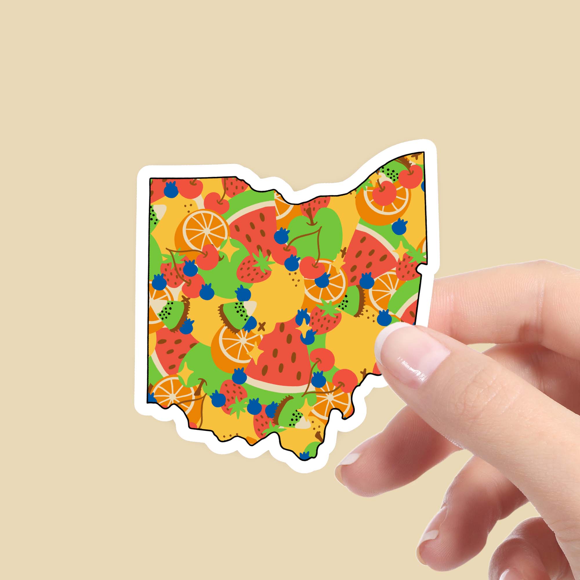  Ohio Fruit Pattern Sticker、mySite、elrpsem3k