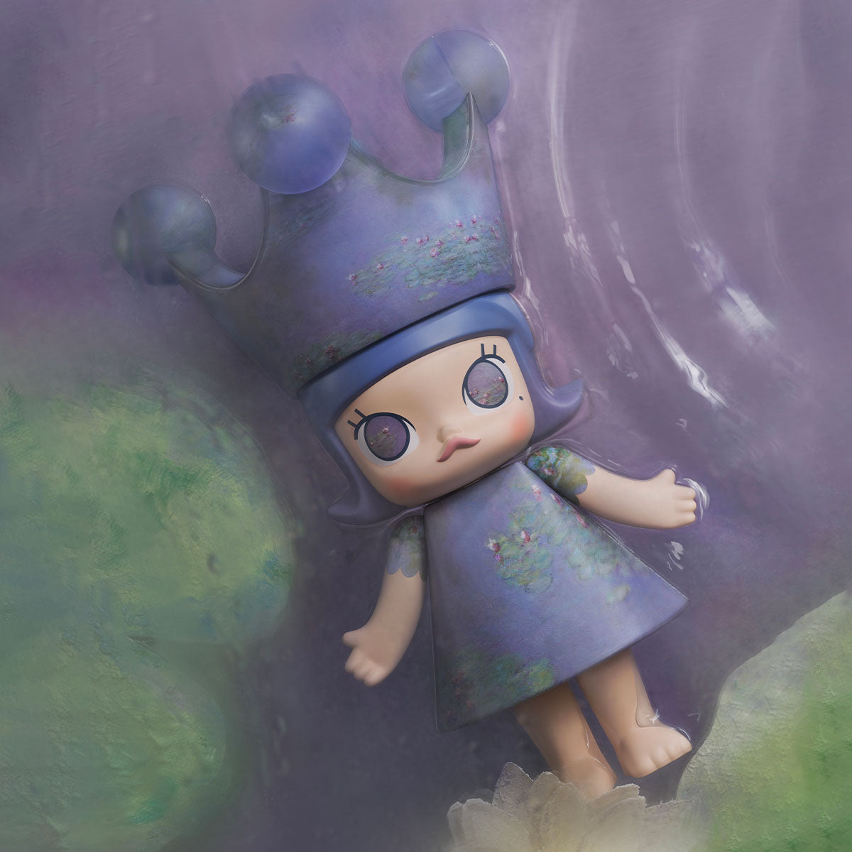  【NEW】Pop Mart MEGA ROYAL MOLLY 400% Monet-Les Nymphéas、mySite、greenlandpopulation