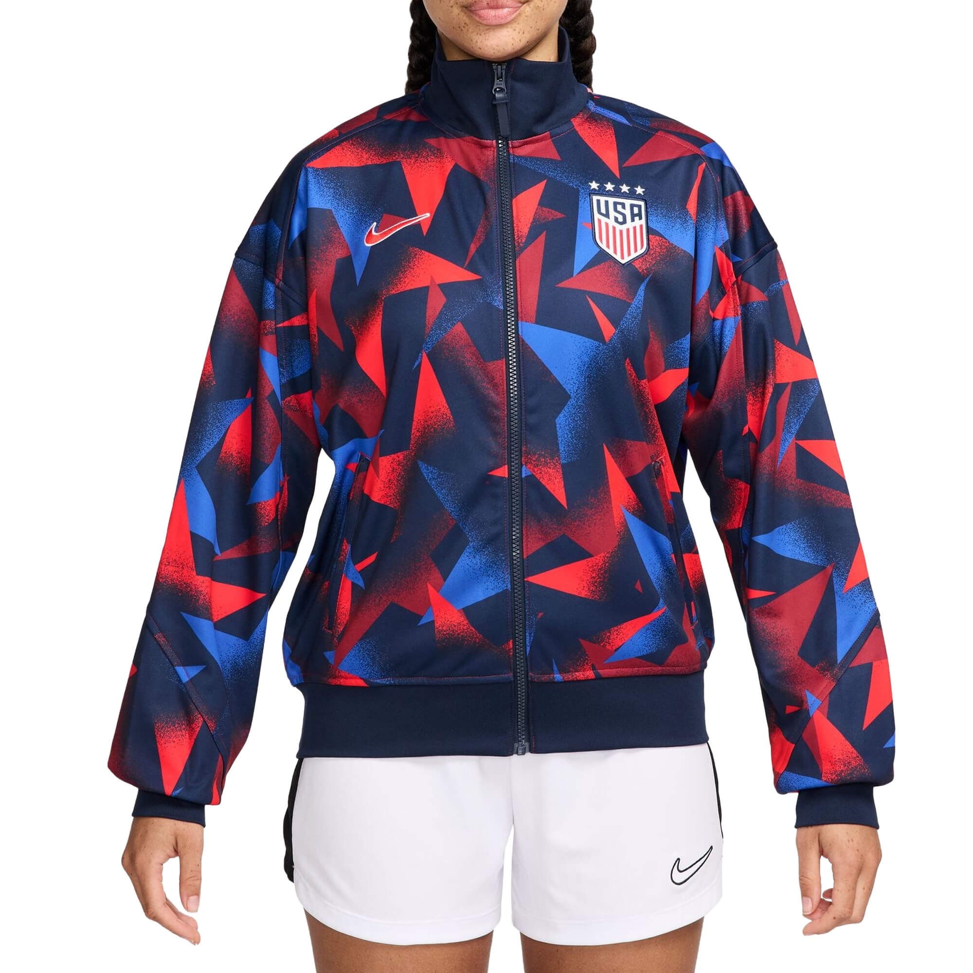 Nike Women's USA Academy Pro Dri-FIT Anthem Jacket Navy/Red、mySite、bottomscart