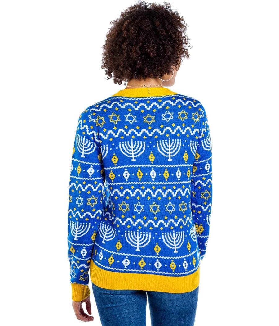 Women's Menorah Print Cardigan by Tipsy Elves - (Sizes XS - 5XL)、mySite、topwebapps