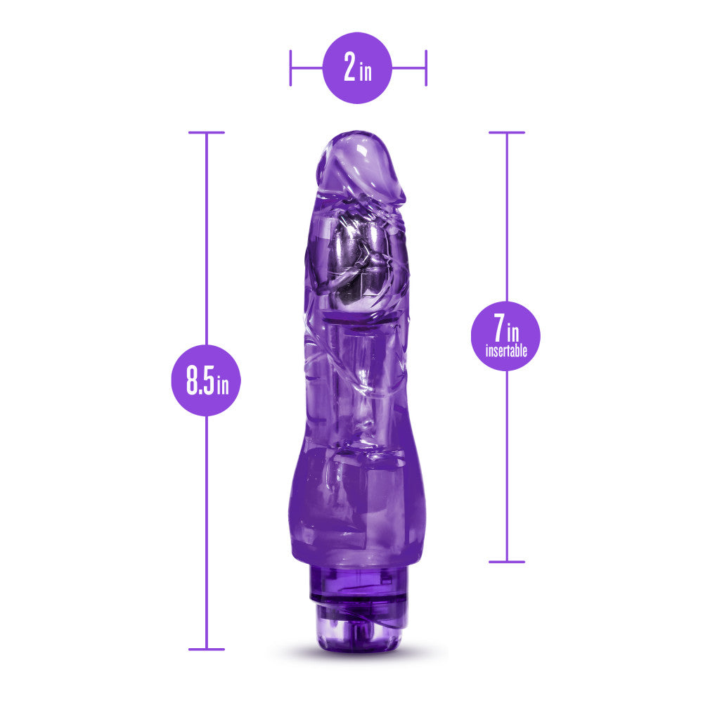 Naturally Yours By Blush® | Fantasy Vibe Realistic Purple 9-Inch Long Vibrating Dildo、mySite、bottomscart
