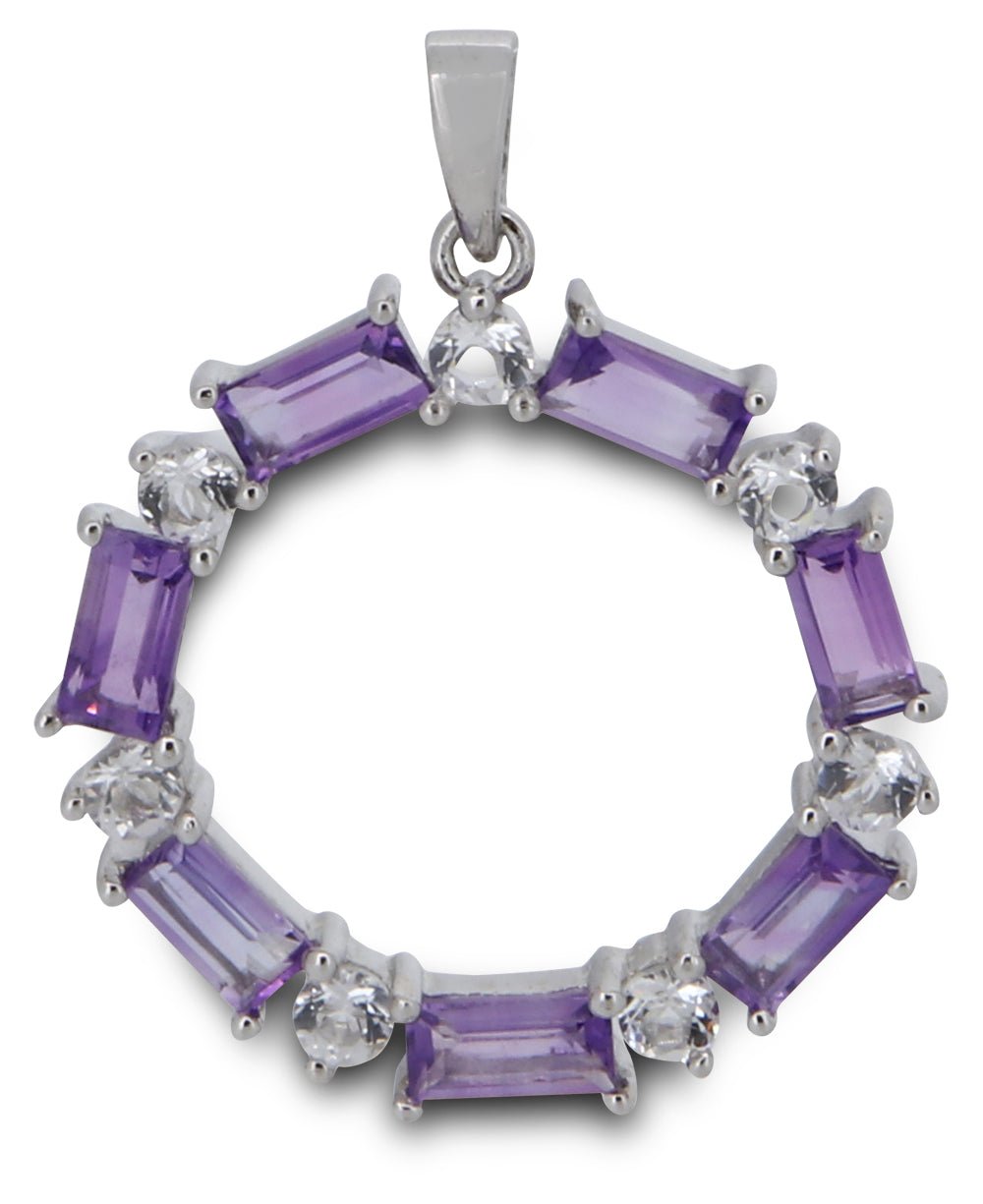 Premium Wheel of Tranquility Amethyst Sterling Pendant、mySite、topwebapps