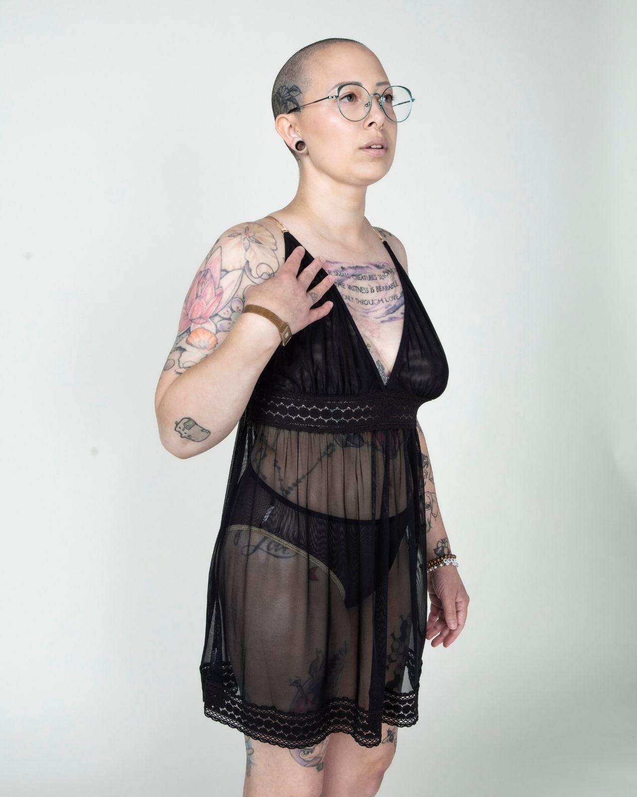 Narmda Mesh Babydoll Dress、mySite、bengalsvssteelers