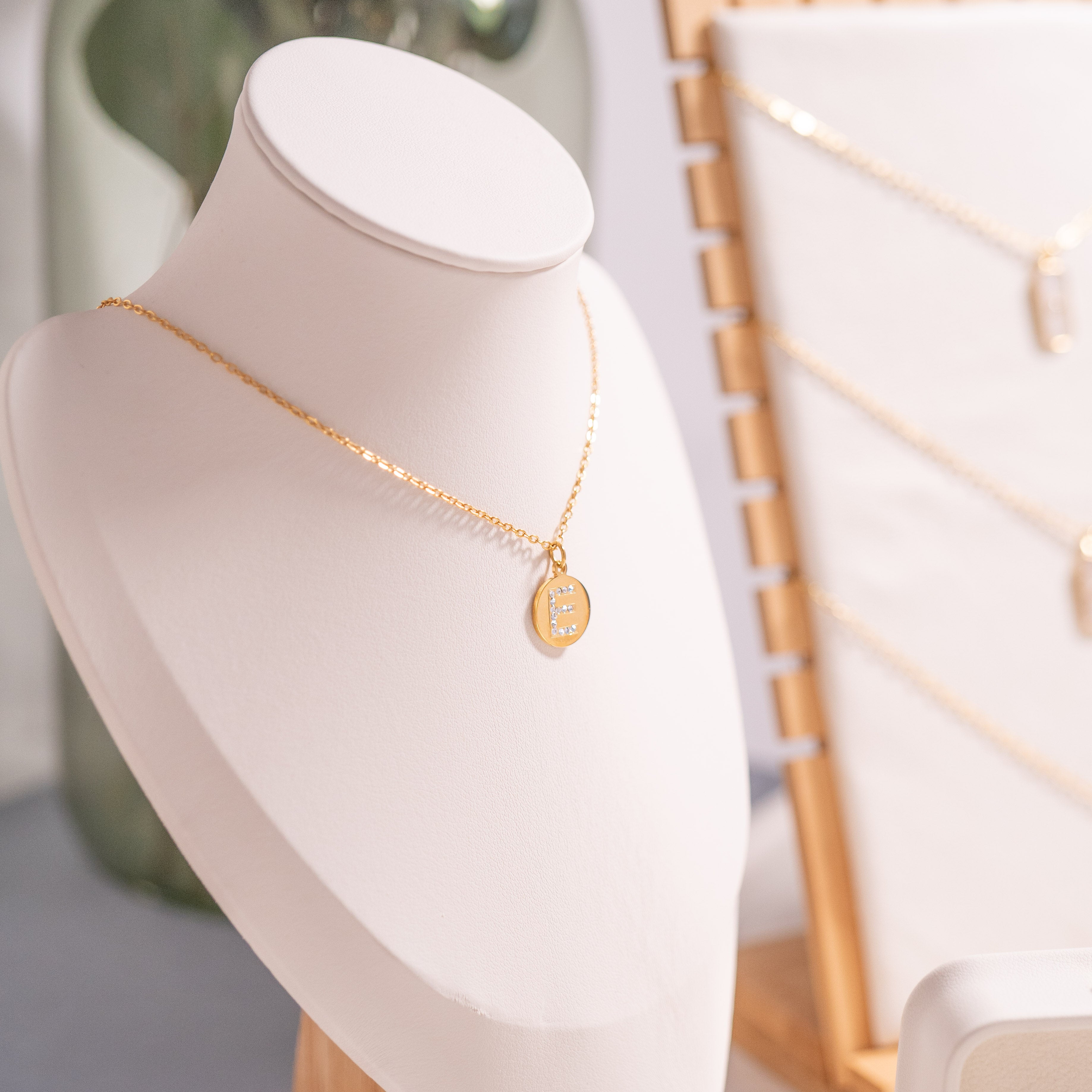 18K Gold PVD Stainless Steel Initial Pendant Necklace / SBB0283、mySite、dreamappss