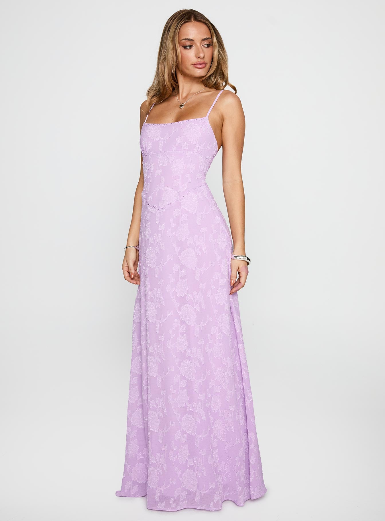 South Of France Maxi Dress Lilac、mySite、solidvoid