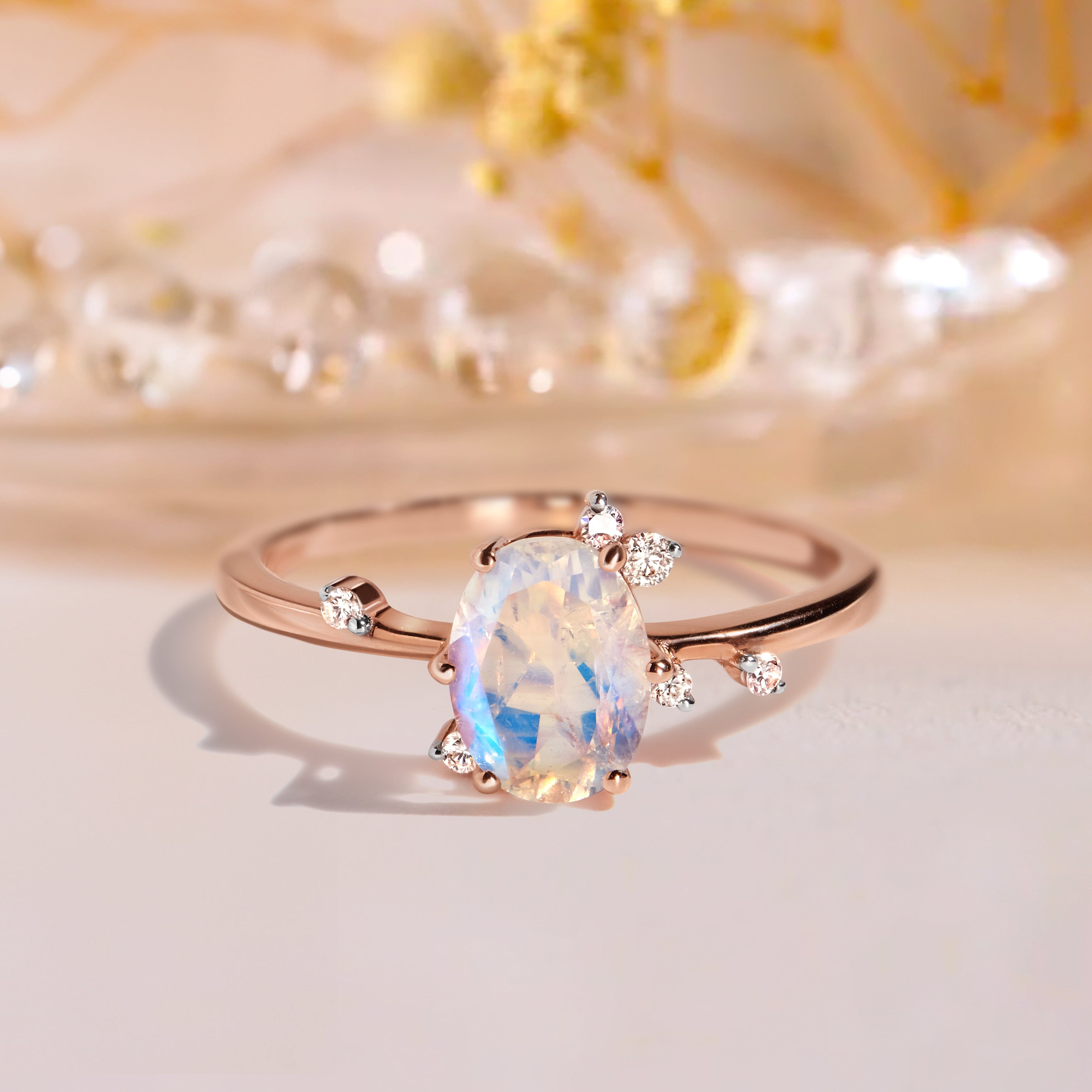 Moonstone Lab Diamond Ring - Muse、mySite、hinf8tx79