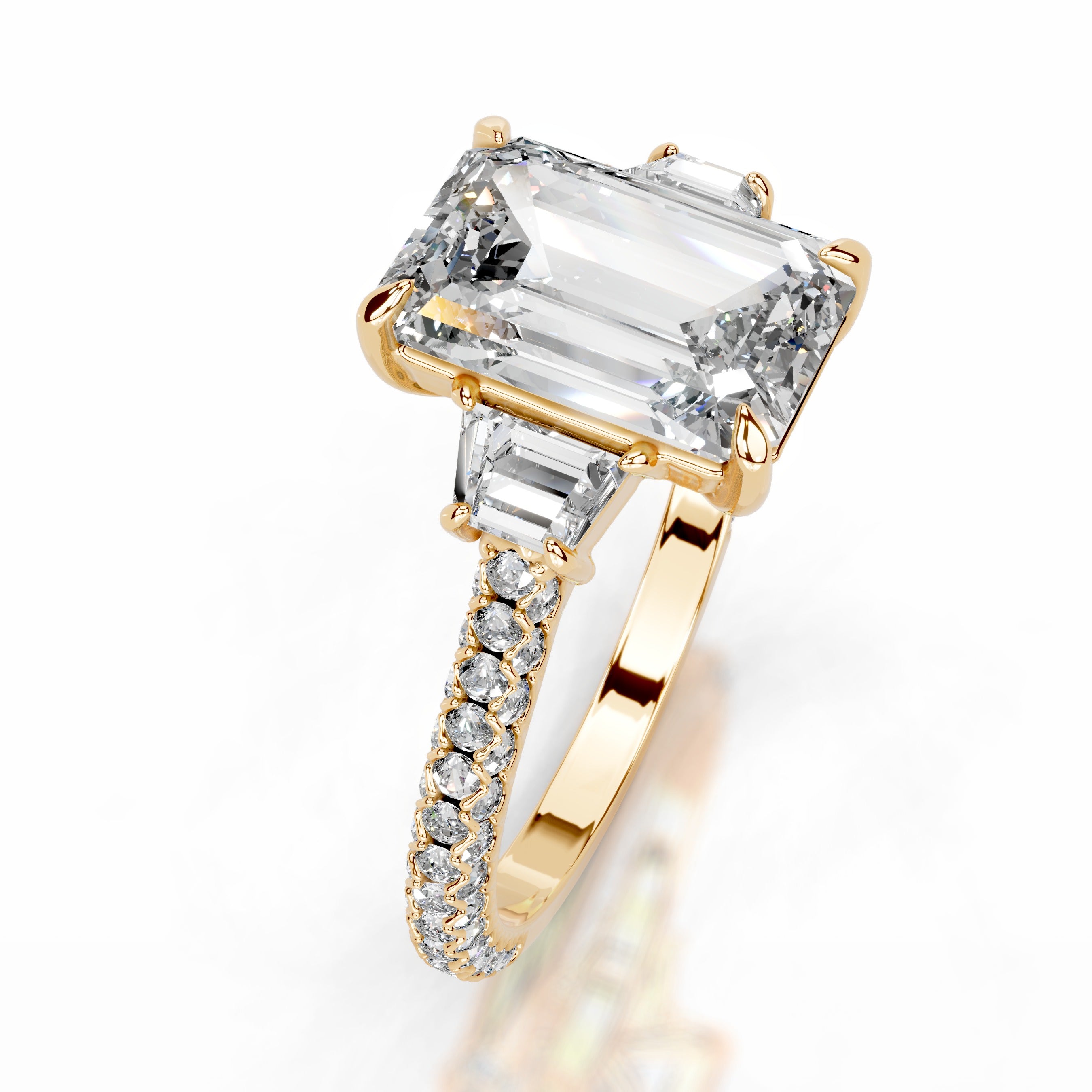 Cruz Diamond Engagement Ring - 18K Yellow Gold、mySite、hinf8tx79