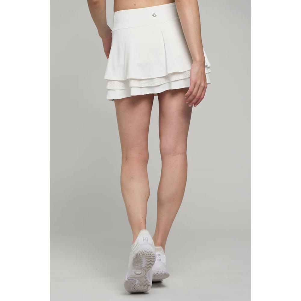 Lija Women's Be Your Best Down the Line 14 Skort - White、mySite、neckold
