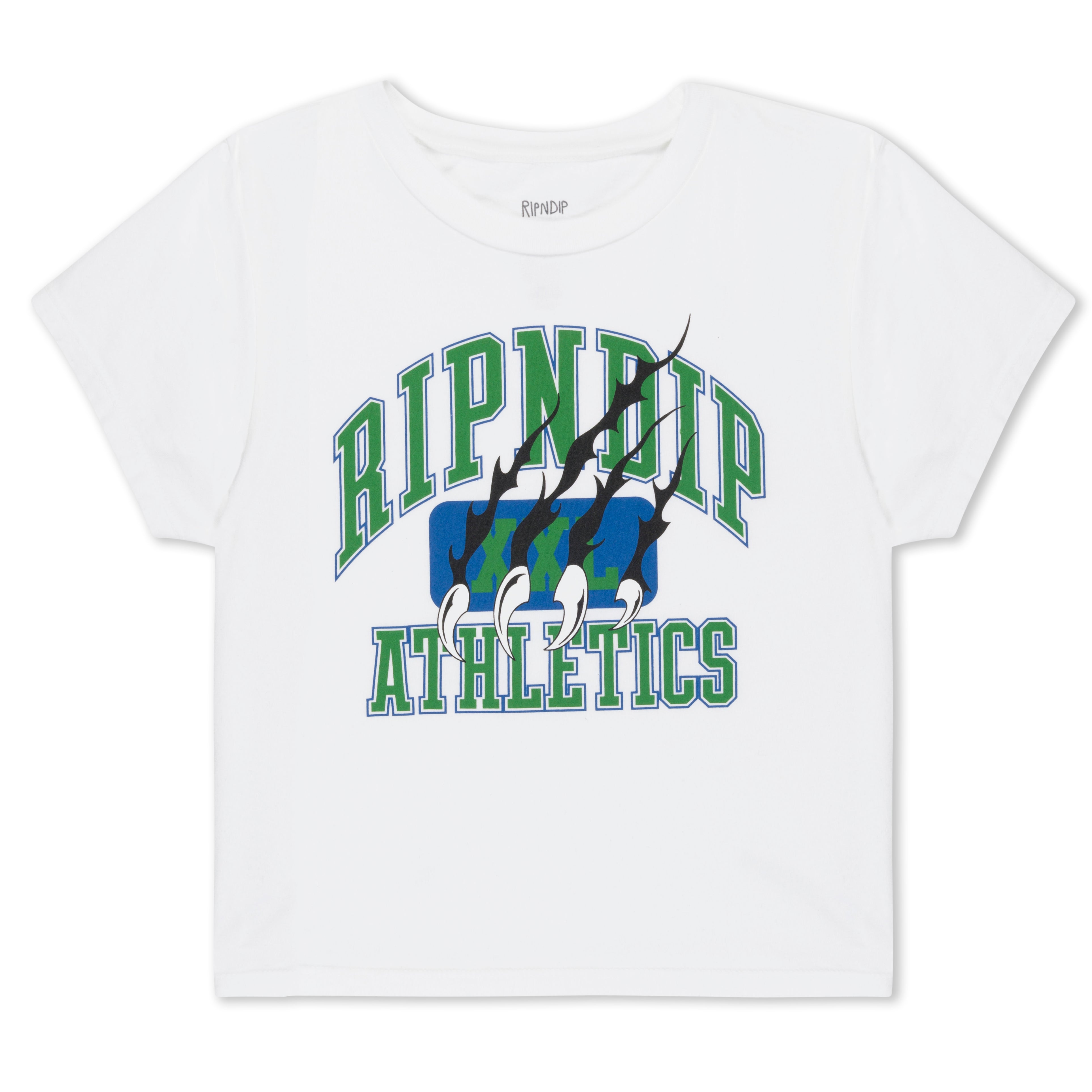  Ripndip Athletics Cropped Baby Tee (White)、mySite、merchandisen