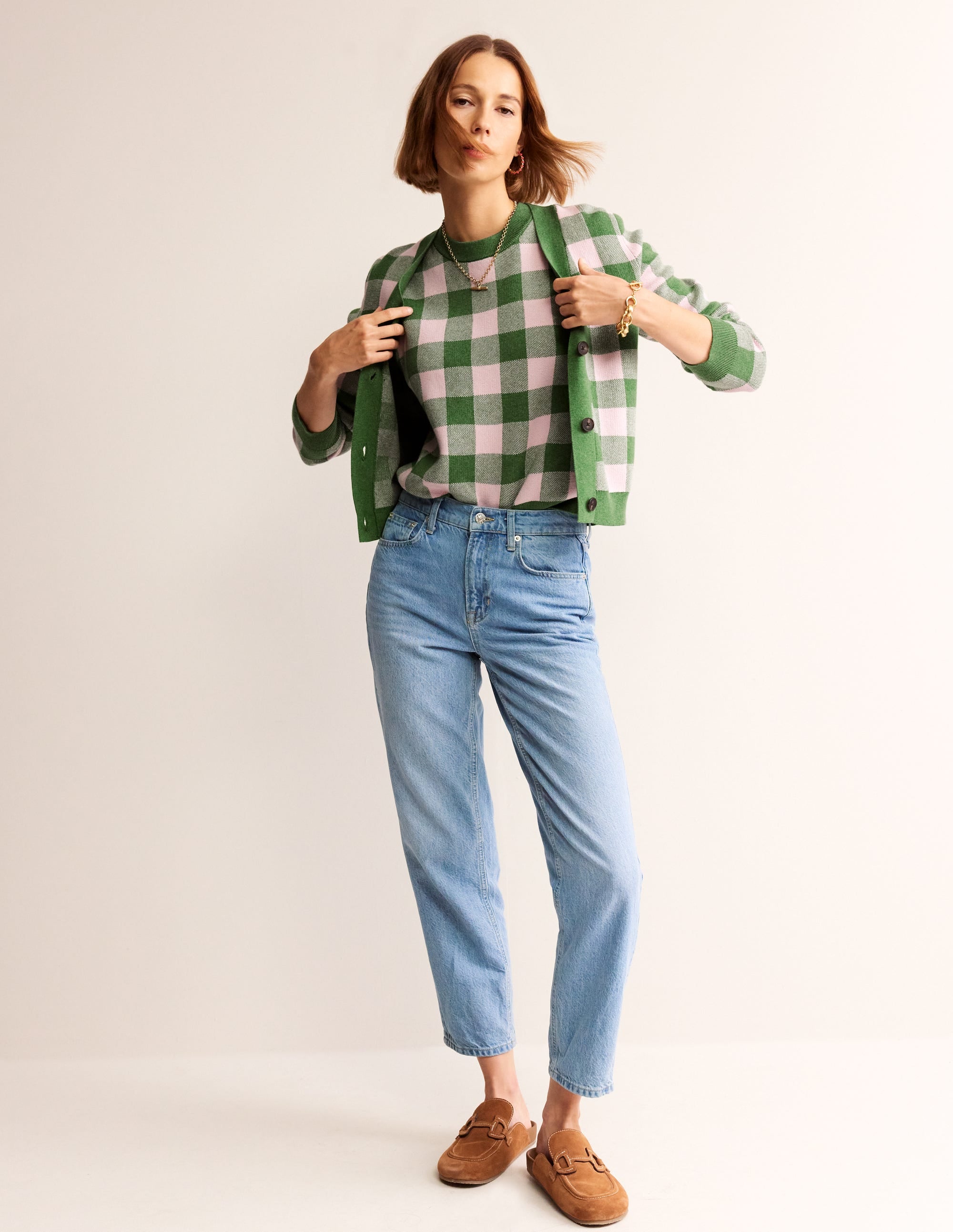  Gingham Tank-Rich Emerald, Blossom Pink、mySite、ashleygrahame