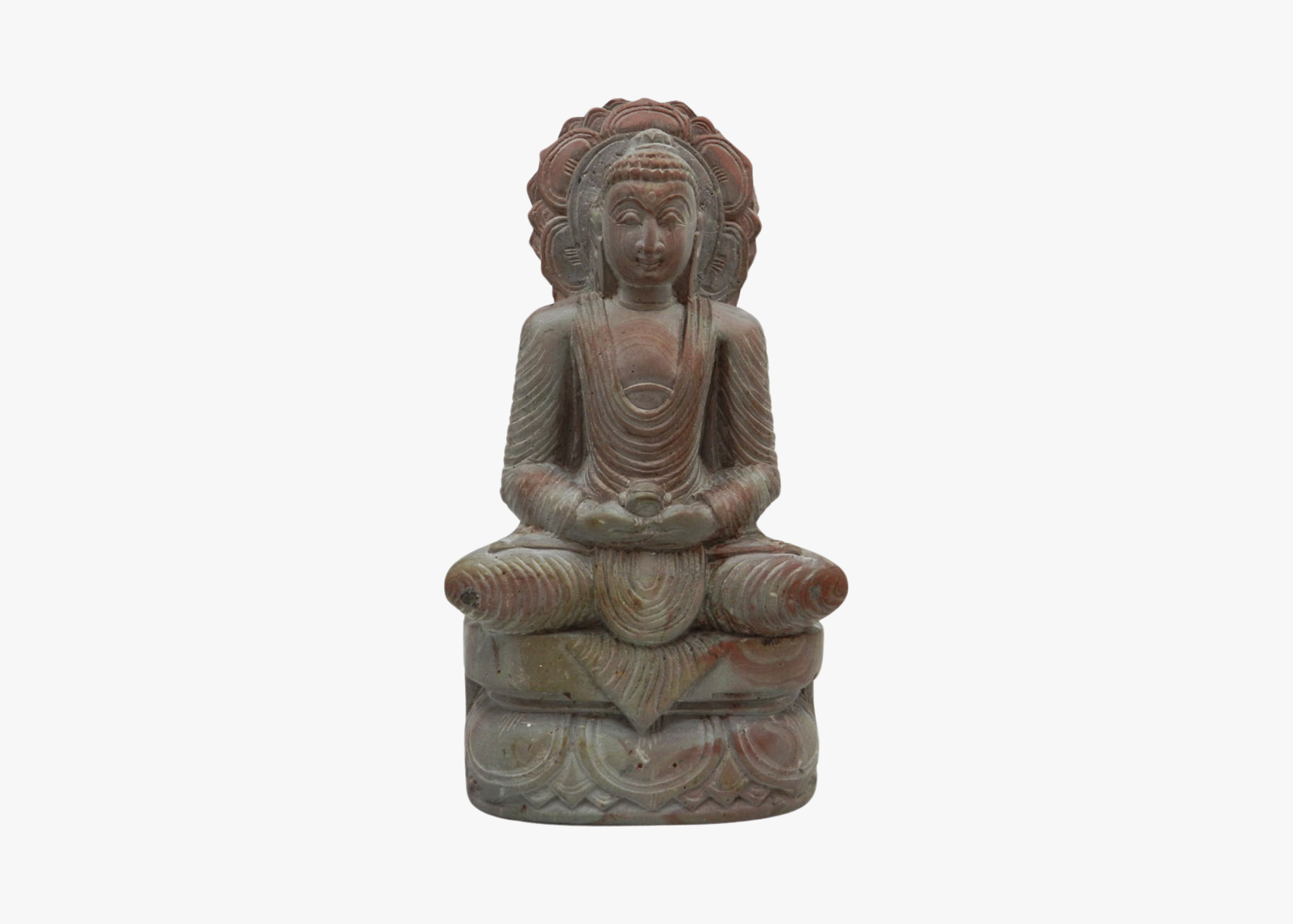 Sitting Buddha - Softstone (Small, 15.5 cm)、mySite、topwebapps