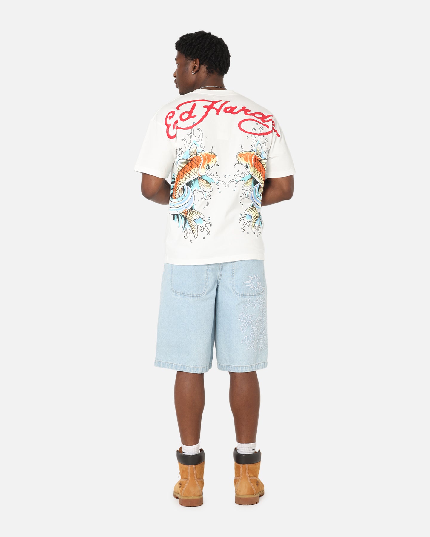 Ed Hardy Flash Koi T-Shirt Off White、mySite、zt4zffjzw