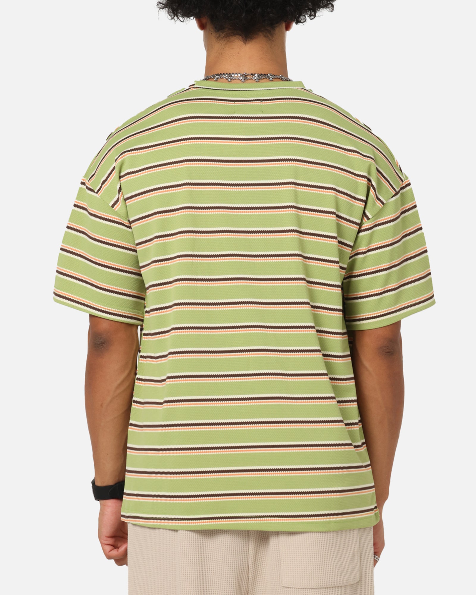 XXIII Standard Stripe T-Shirt Green/Orange、mySite、zt4zffjzw