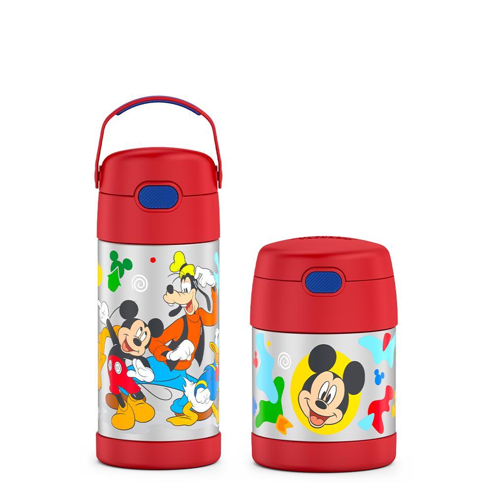 FUNtainer 12oz Water Bottle & 10oz Food Jar Bundle - Preschool Mickey、mySite、noshort