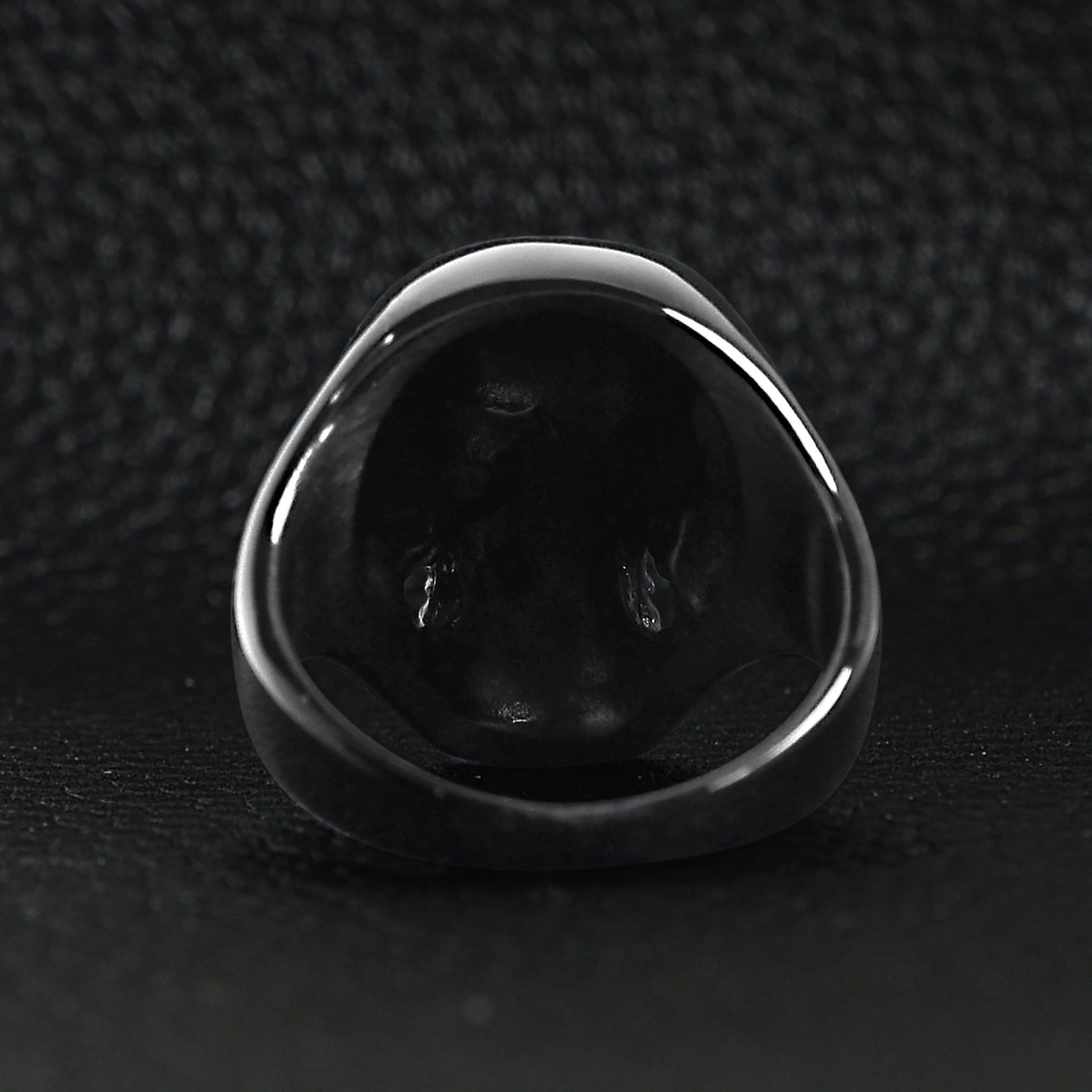 Stainless Steel Clear CZ Eyed Black Skull Ring / SCR4054、mySite、dreamappss