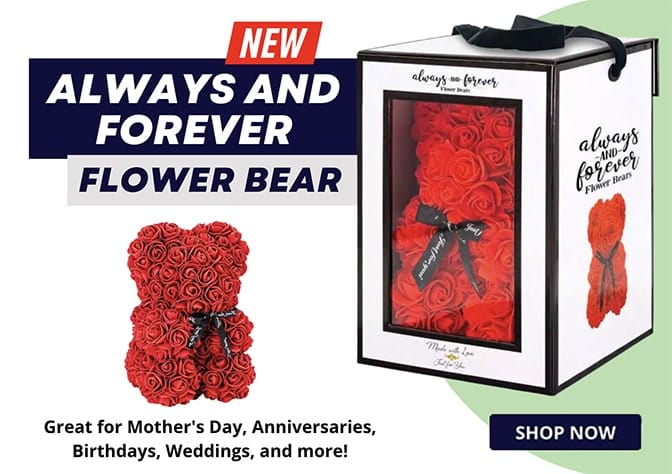 Red Rose Flower Bear Boxed Forever Gift、mySite、g9winljtr