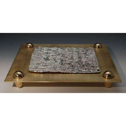 Joy Stember Pewter and Brass Matzah Tray、mySite、topwebapps