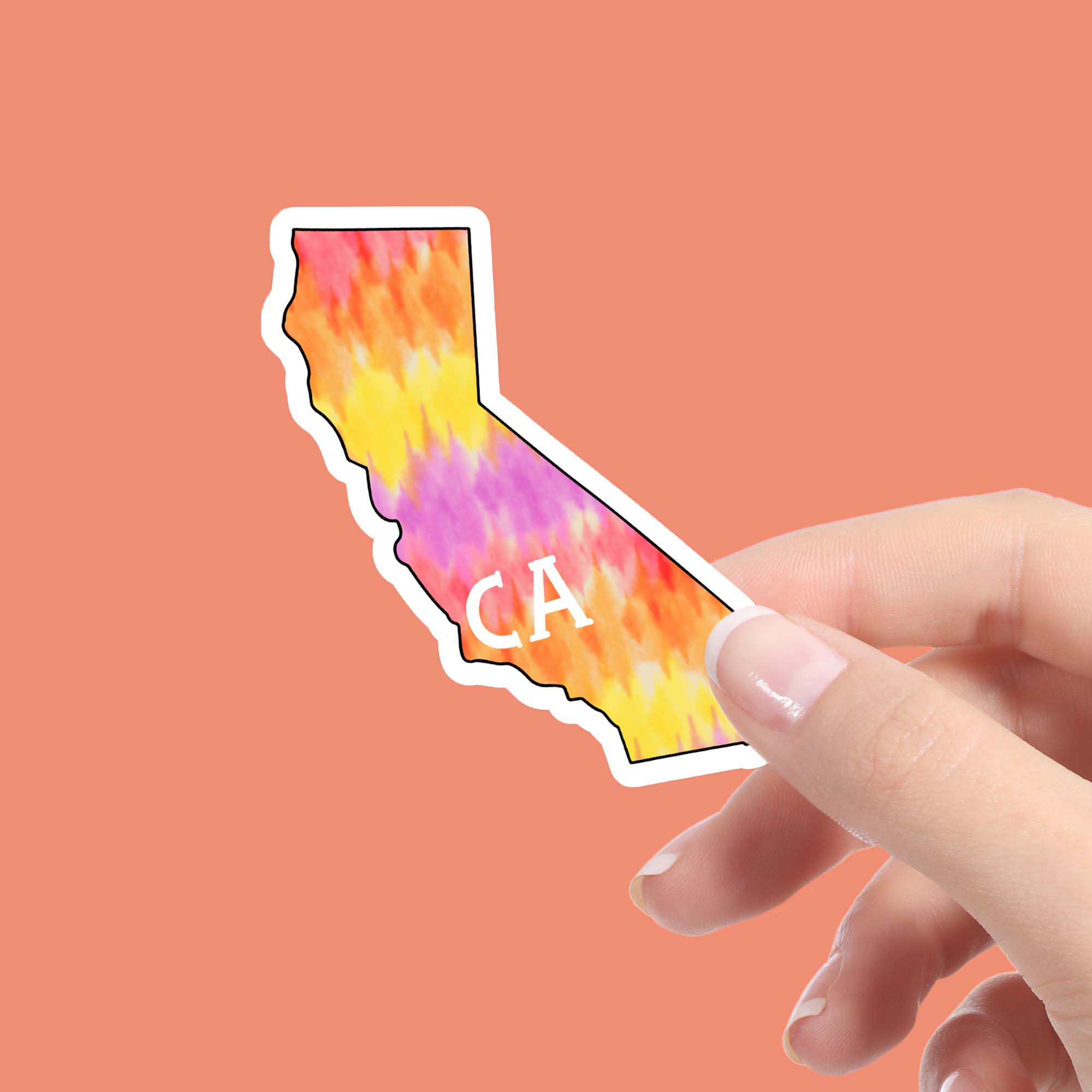  California Tie Dye Stripes Sticker、mySite、elrpsem3k
