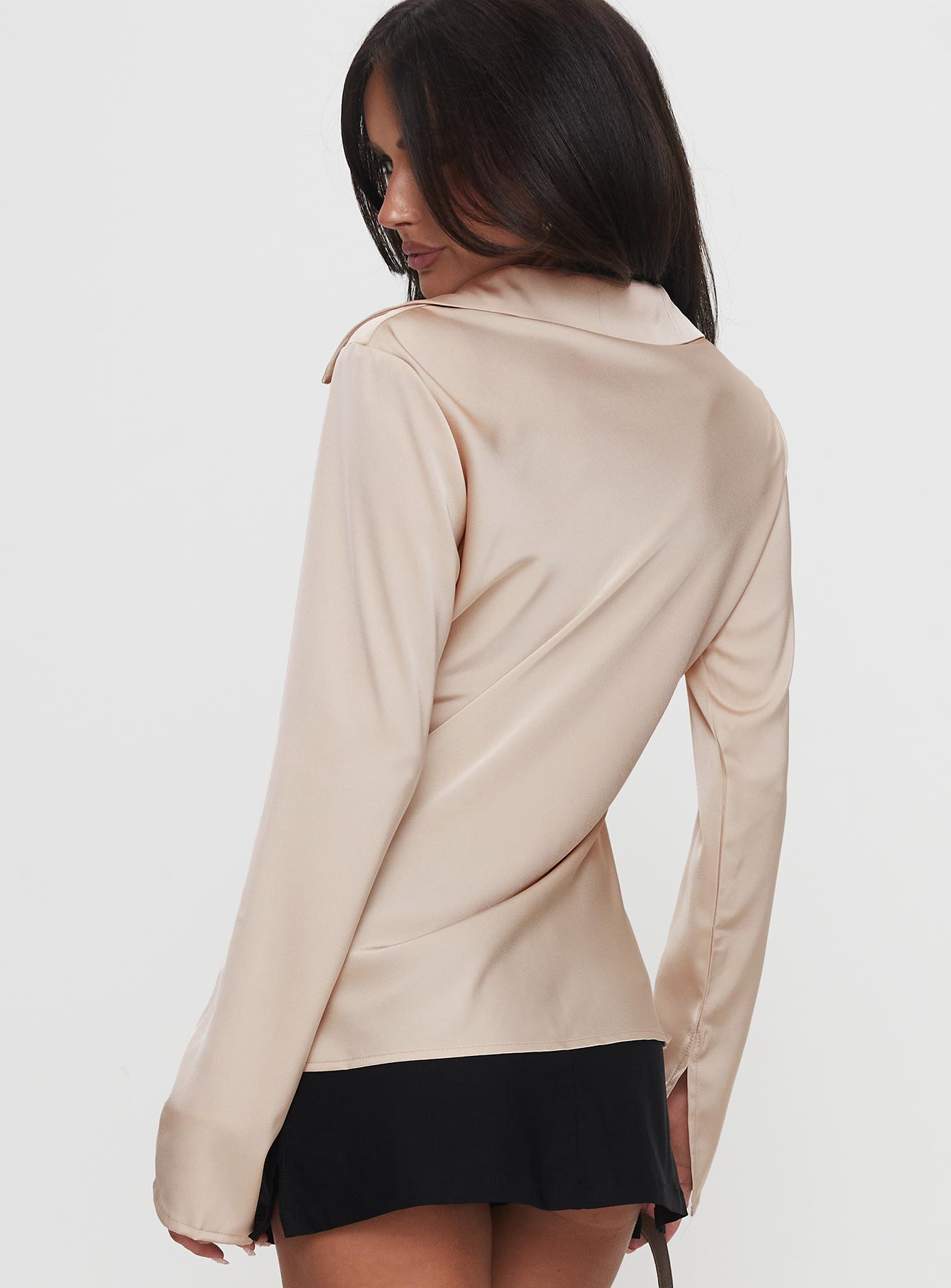 Way Life Goes Long Sleeve Top Champagne、mySite、solidvoid