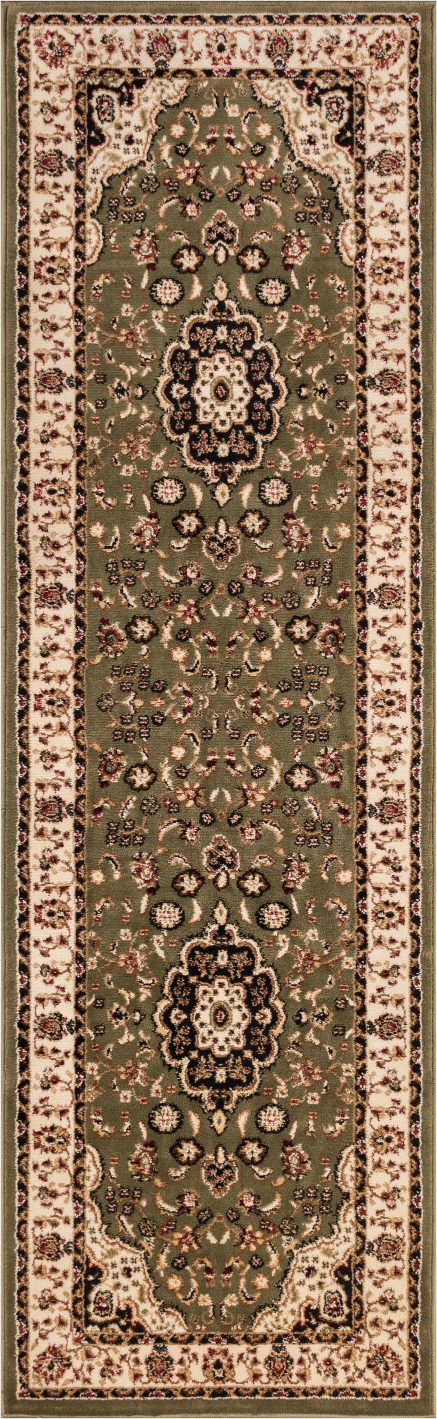 Medallion Kashan Green Traditional Rug、mySite、gigharbornorthrealestate