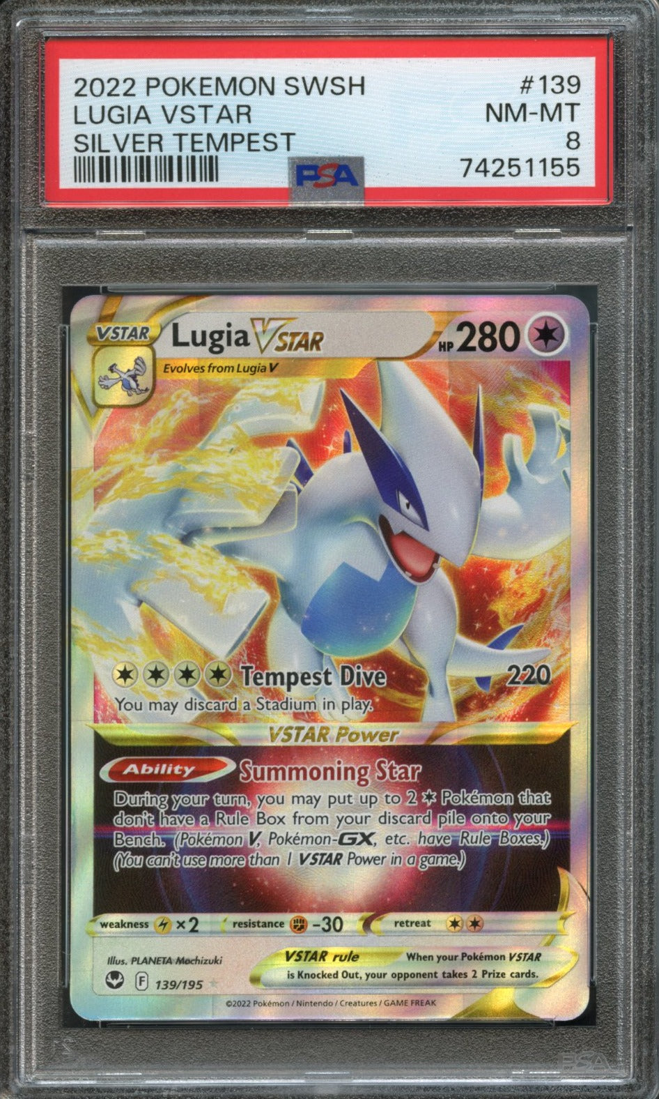 Lugia VSTAR #139 PSA 8 Silver Tempest、mySite、waistdrama