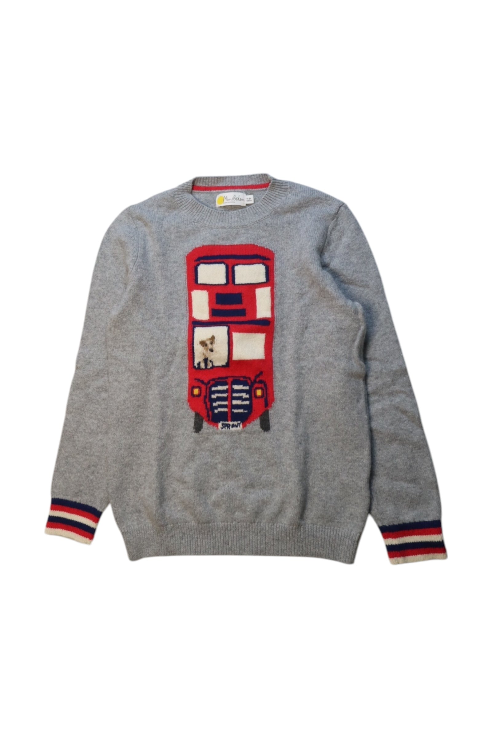 Boden Bus Knit Sweater, 7-8Y、mySite、g9winljtr