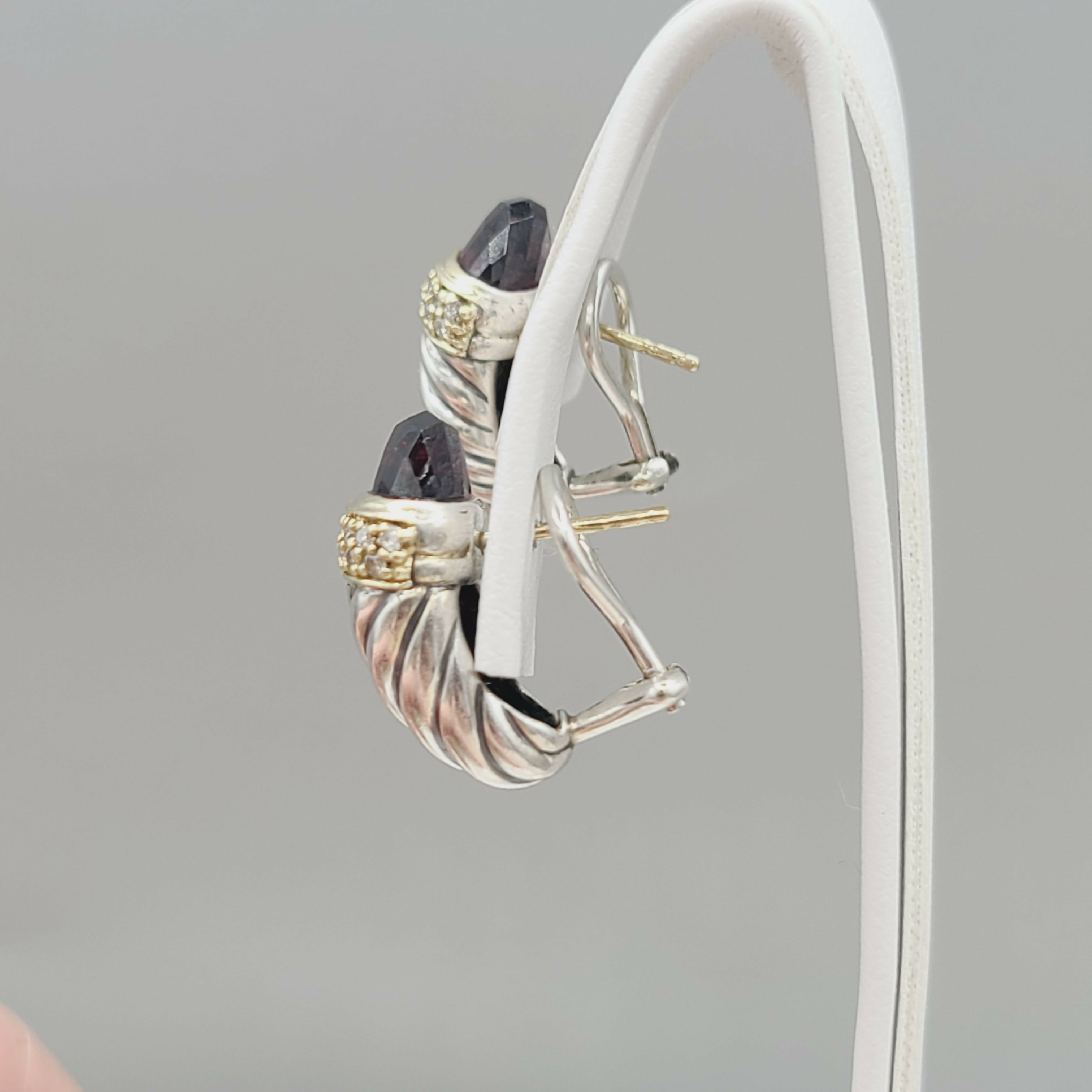 David Yurman Waverly Earrings Garnet, Diamonds & Gold、mySite、hinf8tx79