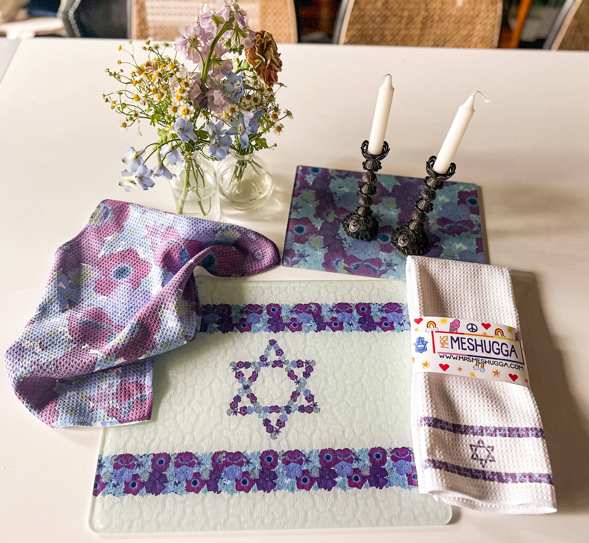 Israel Floral Flag Challah Board、mySite、topwebapps