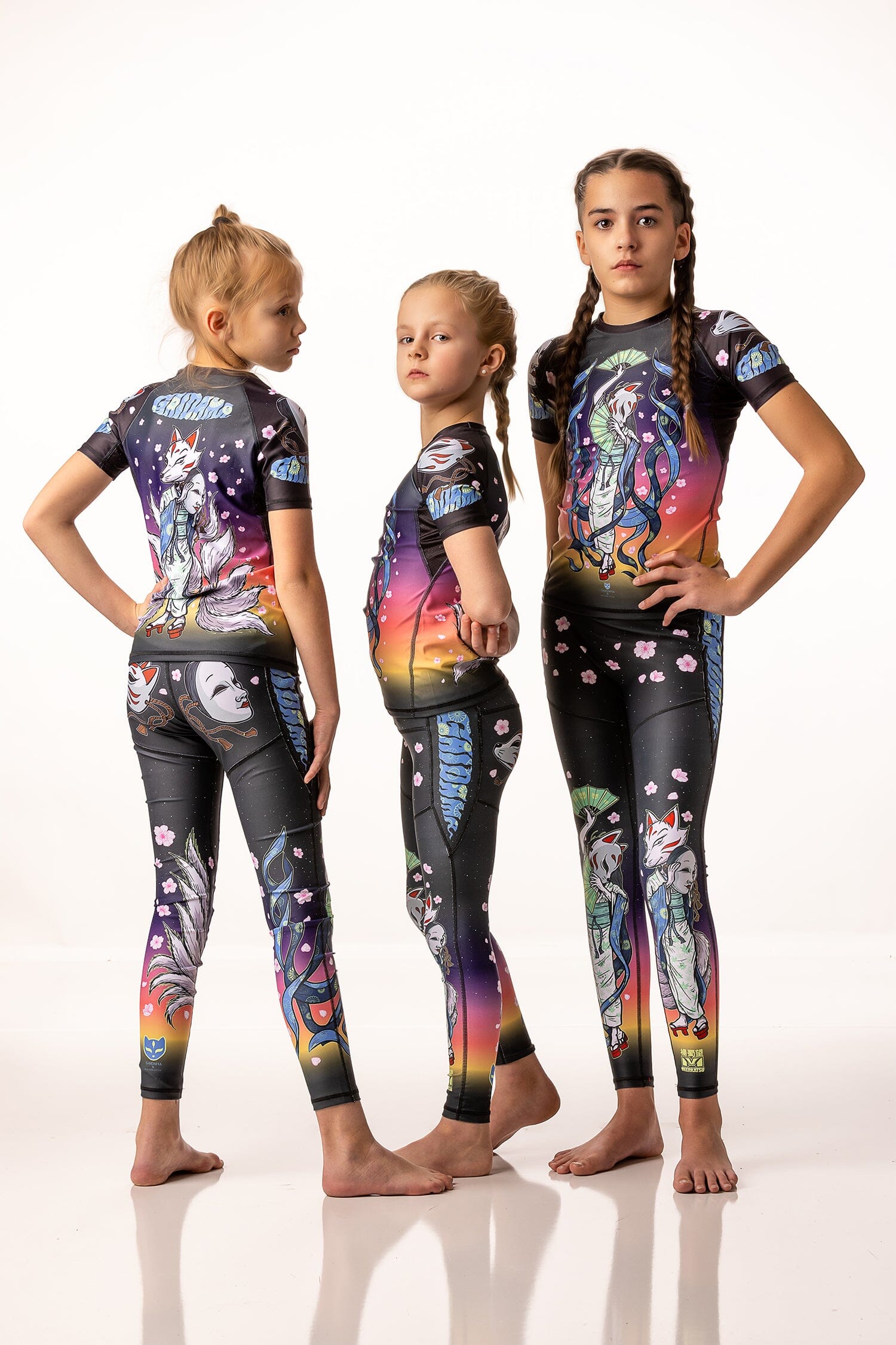 Girls' Kitsune Warrior Jiu Jitsu Youth Spats、mySite、gigharbornorthrealestate