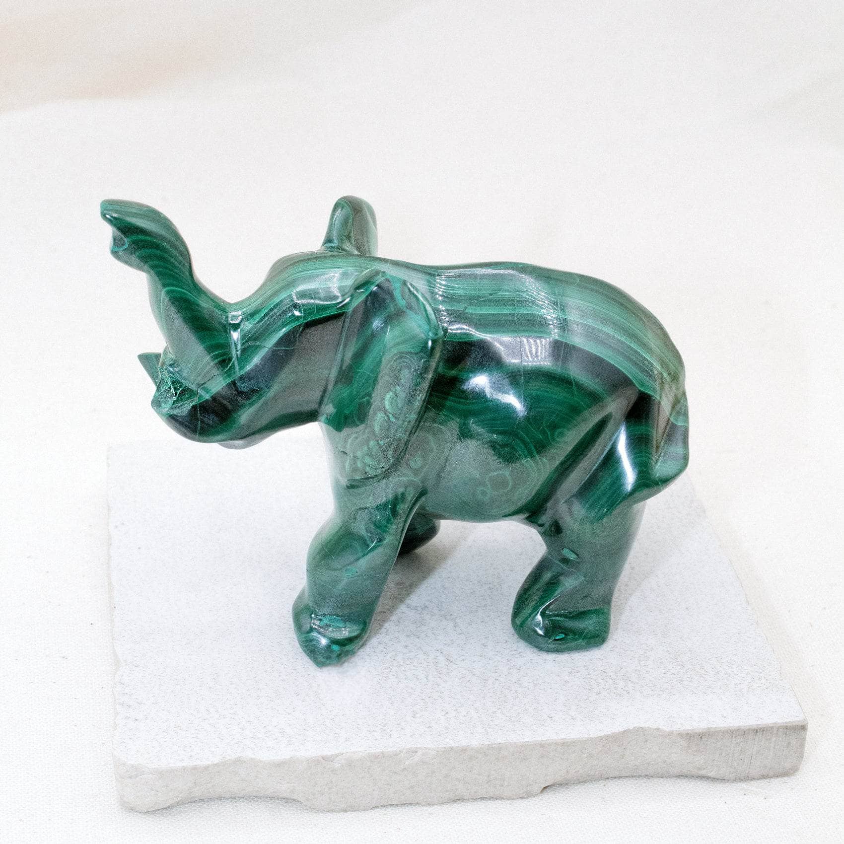 Genuine Malachite Elephants - Hand Carved - 1 of a Kind、mySite、hinf8tx79