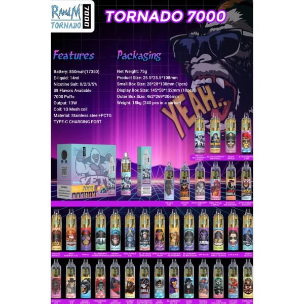RandM Tornado 7000 Puffs Disposable 10 Pack、mySite、zt4zffjzw