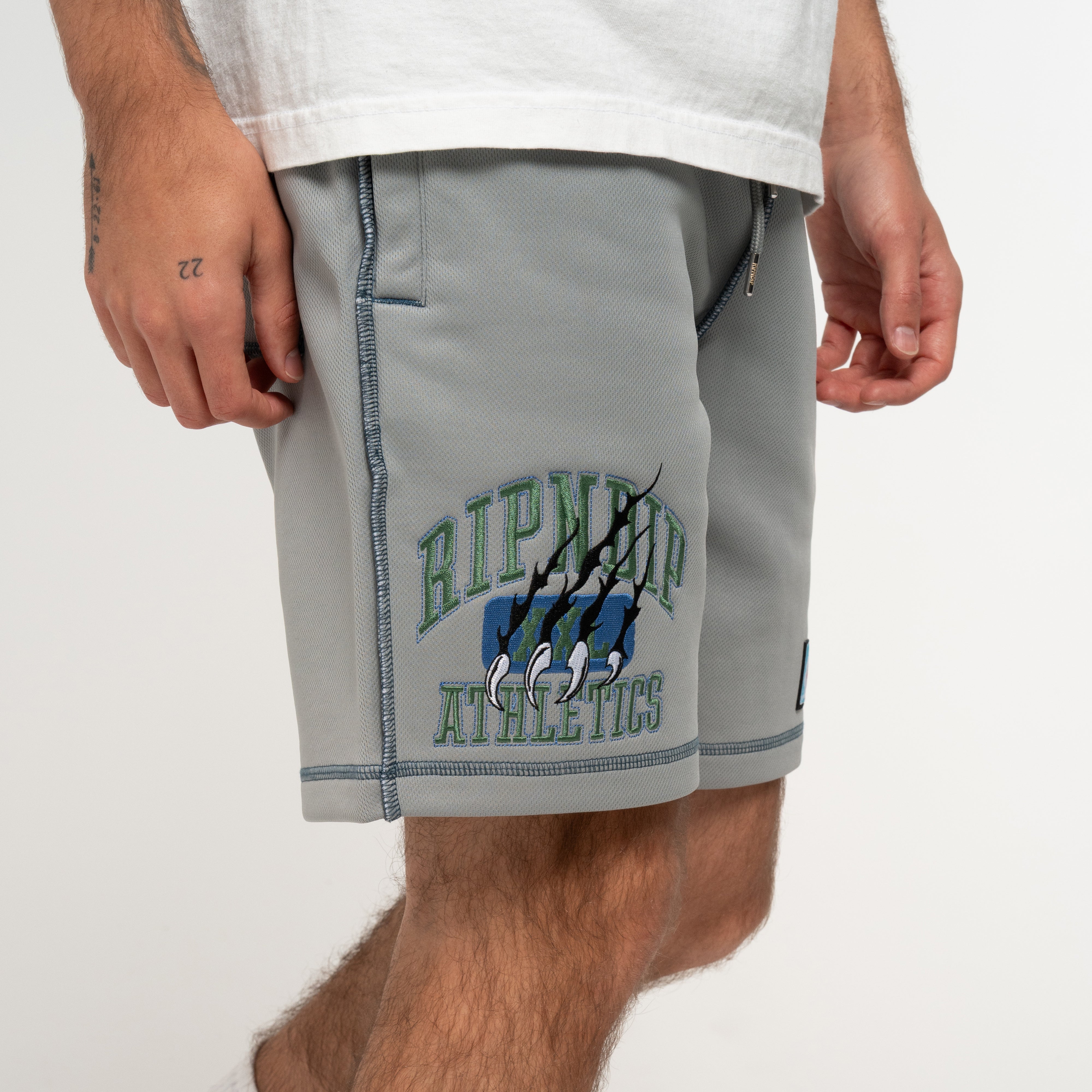  Ripndip Athletics Mesh Sweatshorts (Ash Heather)、mySite、merchandisen