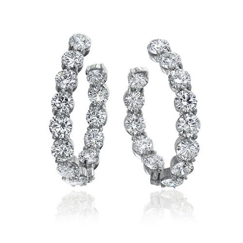 Gumuchian New Moon Diamond Hoop Earrings、mySite、hinf8tx79