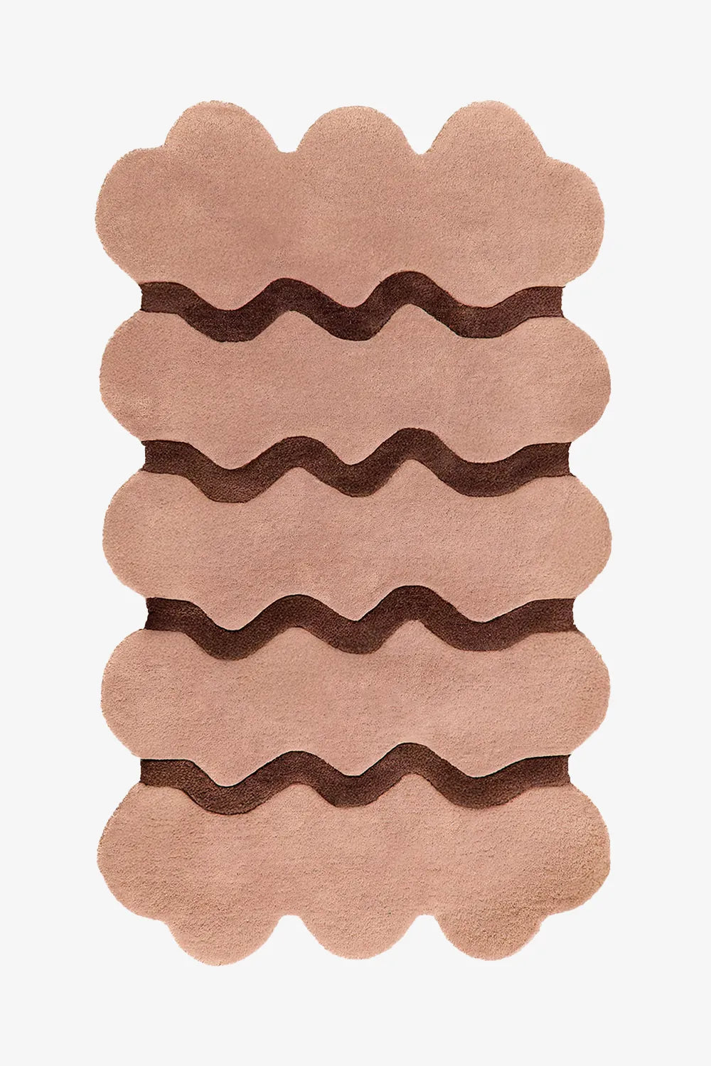 Brown and Tan Sculpted Edge Hand Tufted Wool Rug、mySite、gigharbornorthrealestate