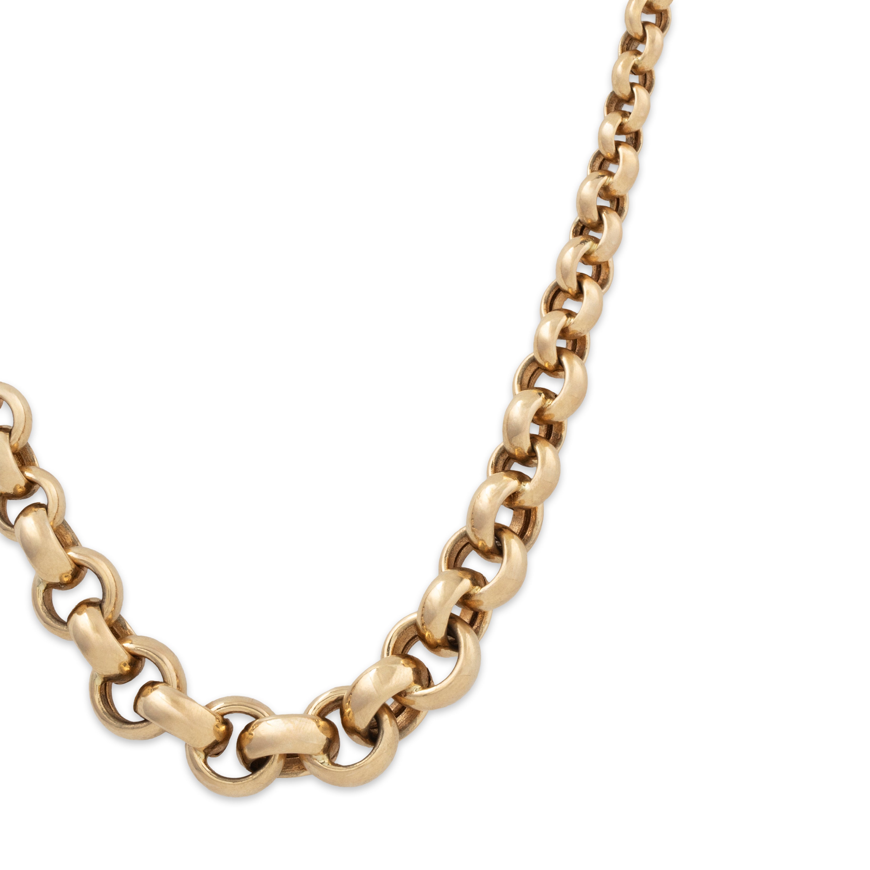 Vintage 14k Yellow Gold Graduated Rolo Chain Necklace 18、mySite、hinf8tx79