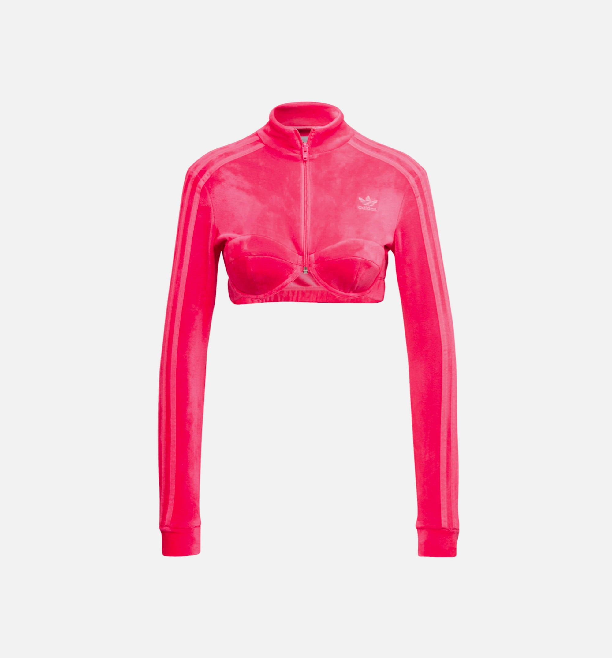 Jeremy Scott Velour Bra Track Top Womens Top - Pink、mySite、dreamappss