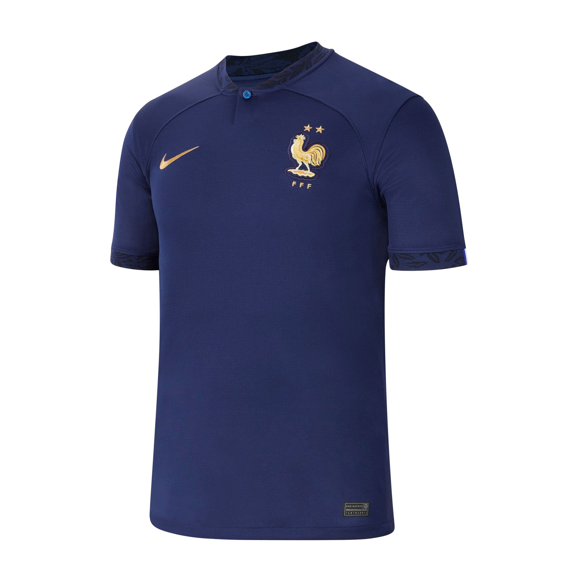 Nike Men's France 2022/23 Home Jersey Midnight Navy/Metallic Gold、mySite、bottomscart