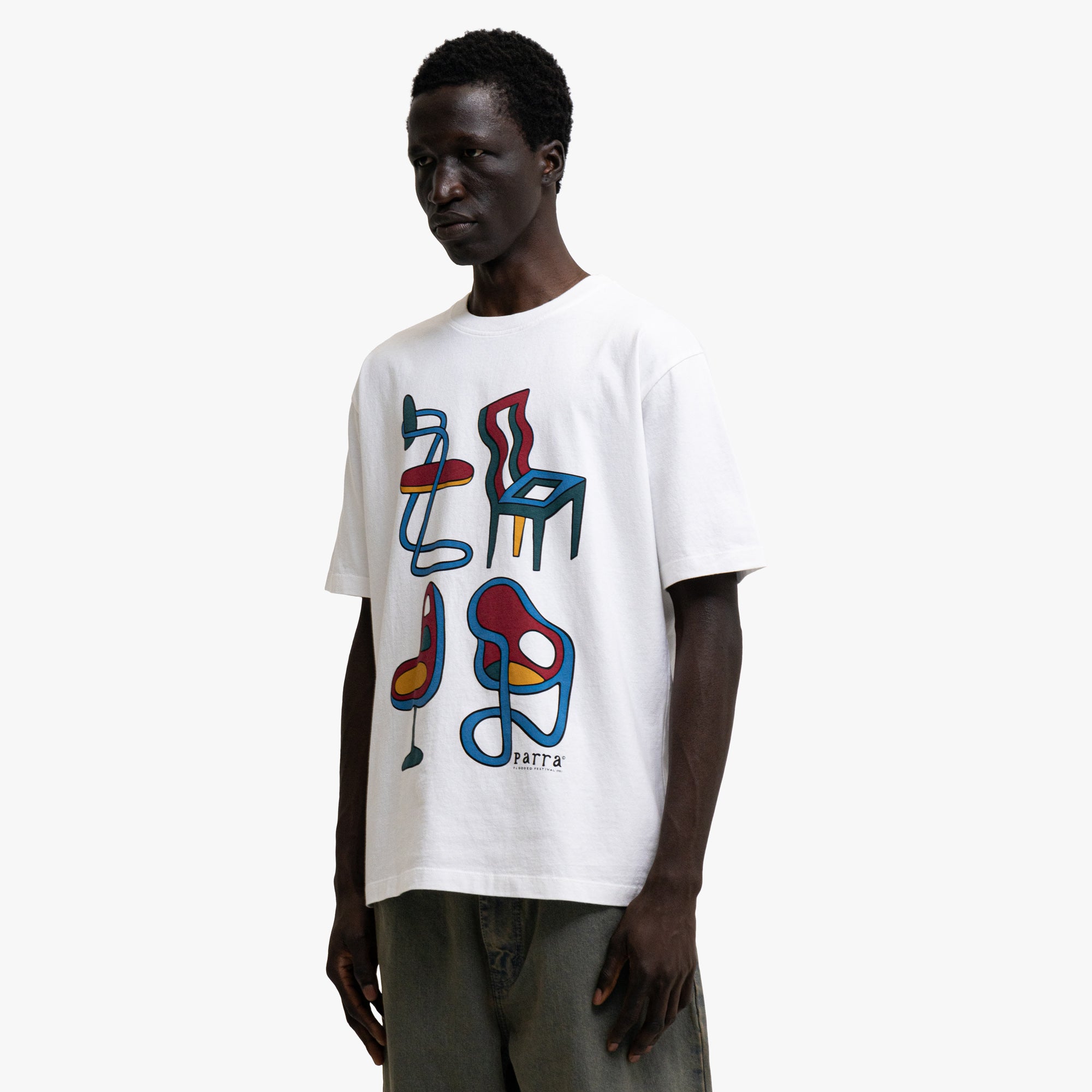  by Parra Unreasonable T-Shirt White、mySite、merchandisen