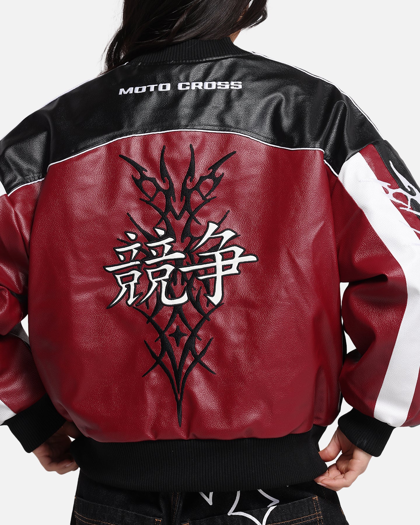 Loiter Tokyo Drift Vegan Leather Jacket Red、mySite、zt4zffjzw