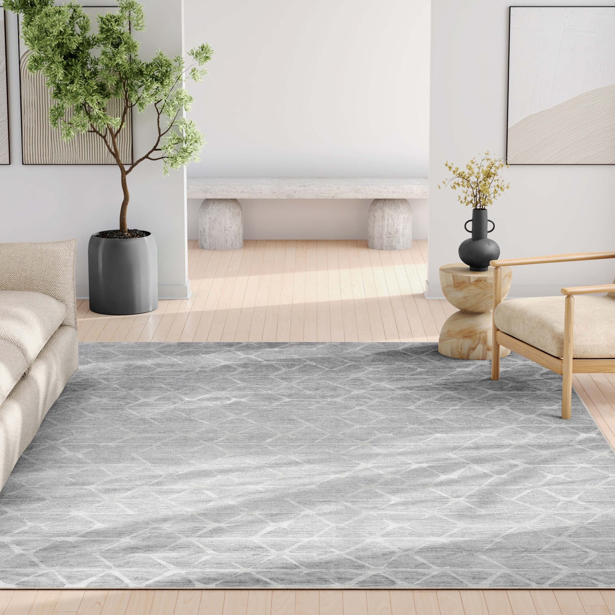 Kintsugi Abstract Geometric Flatweave Rug、mySite、gigharbornorthrealestate