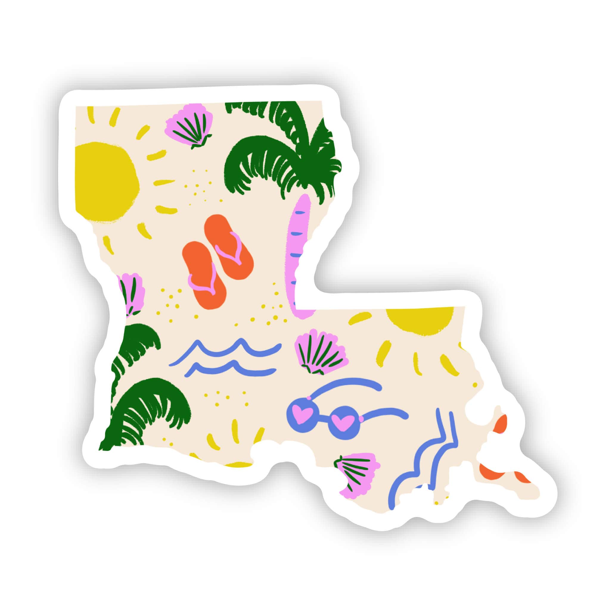  Louisiana Sticker - Beach、mySite、elrpsem3k