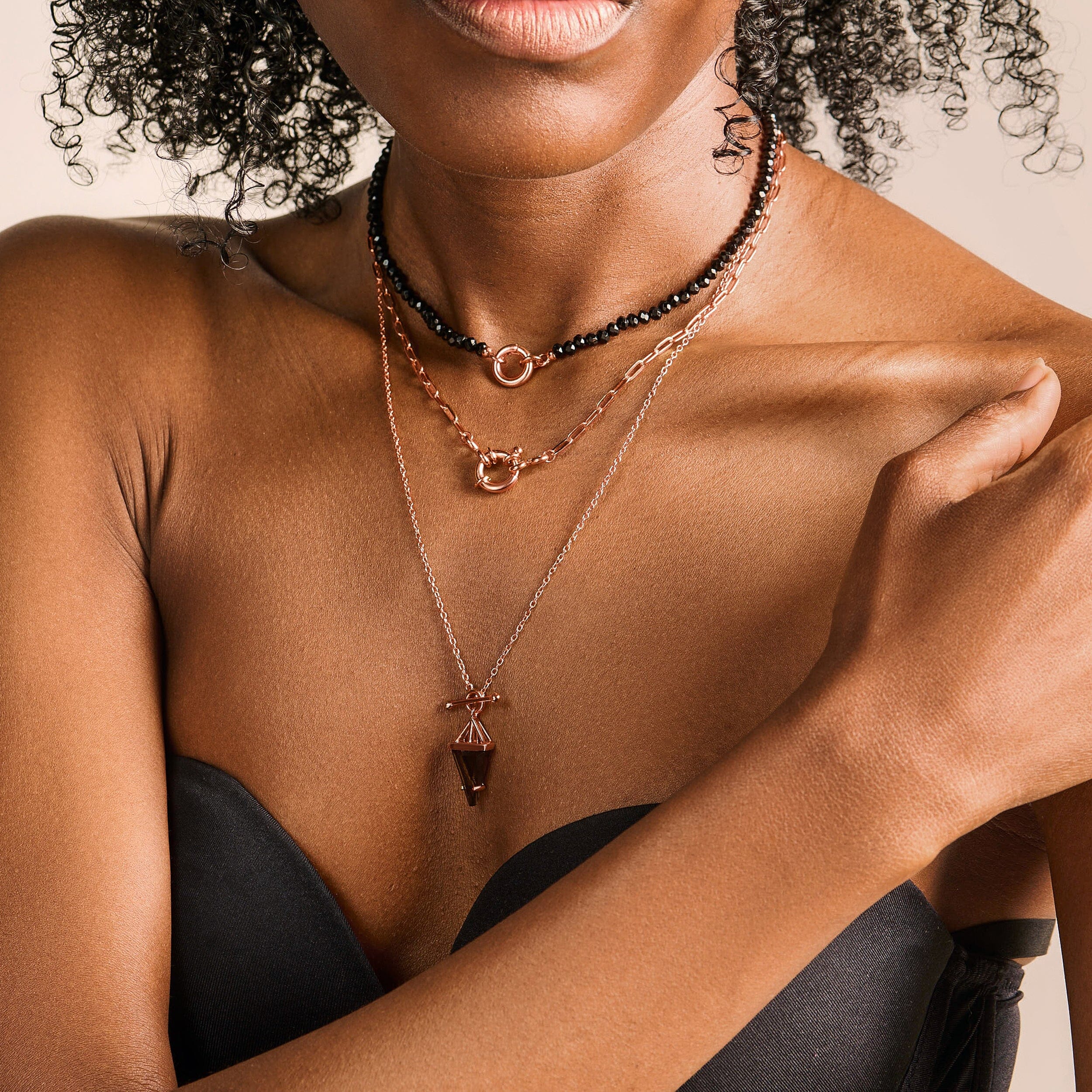 Black Obsidian Beads Necklace - Spirit Link Dotted、mySite、hinf8tx79