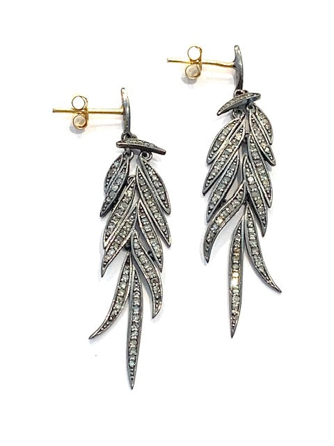 Erin Steele Jewelry Cascading Diamond Petal Earrings、mySite、noshort